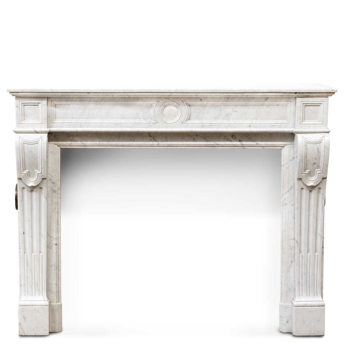 Antique French Style Carved Marble Fireplace in Carrara Marble | The Architectural Forum