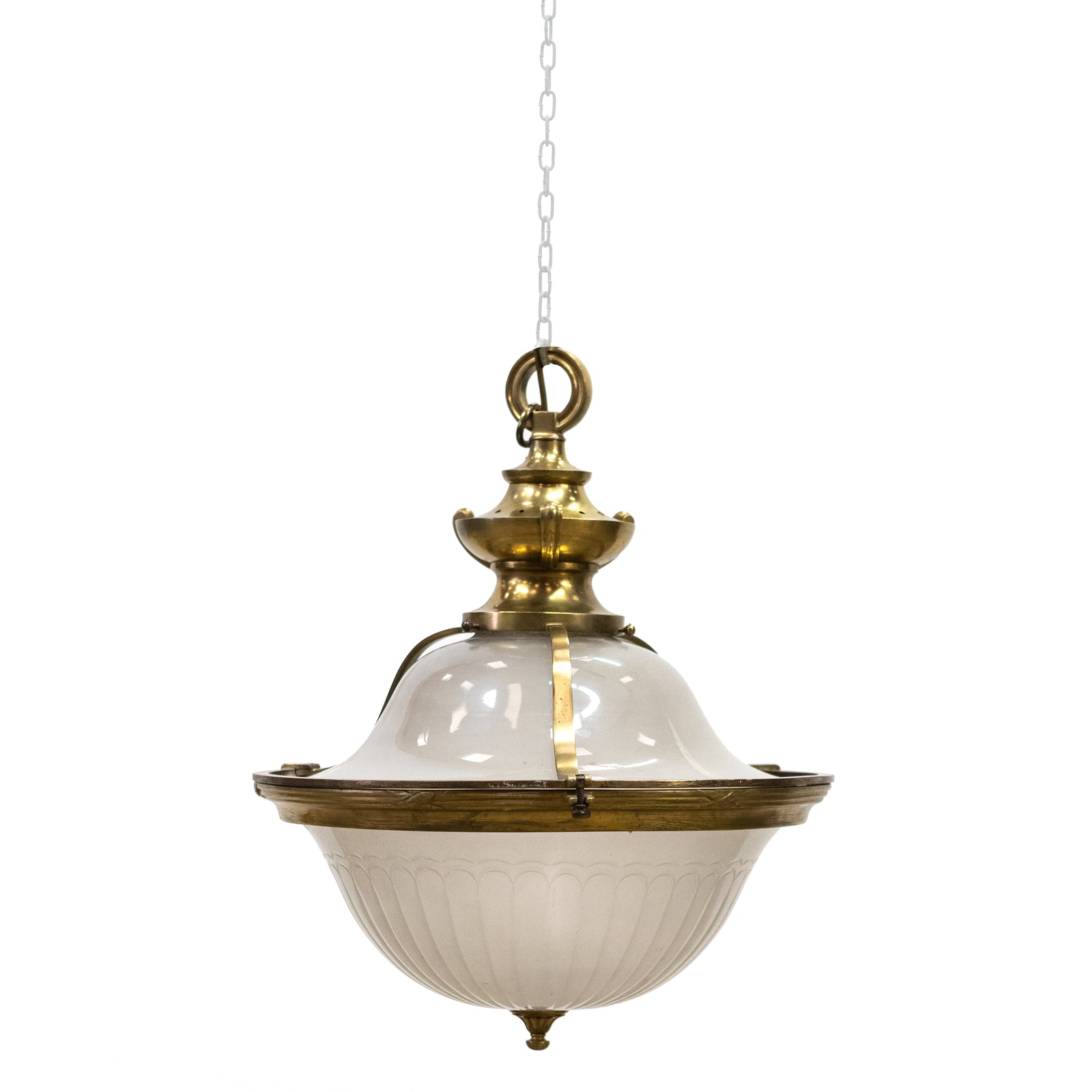 Antique Art Deco Glass & Brass Ceiling Light | The Architectural Forum