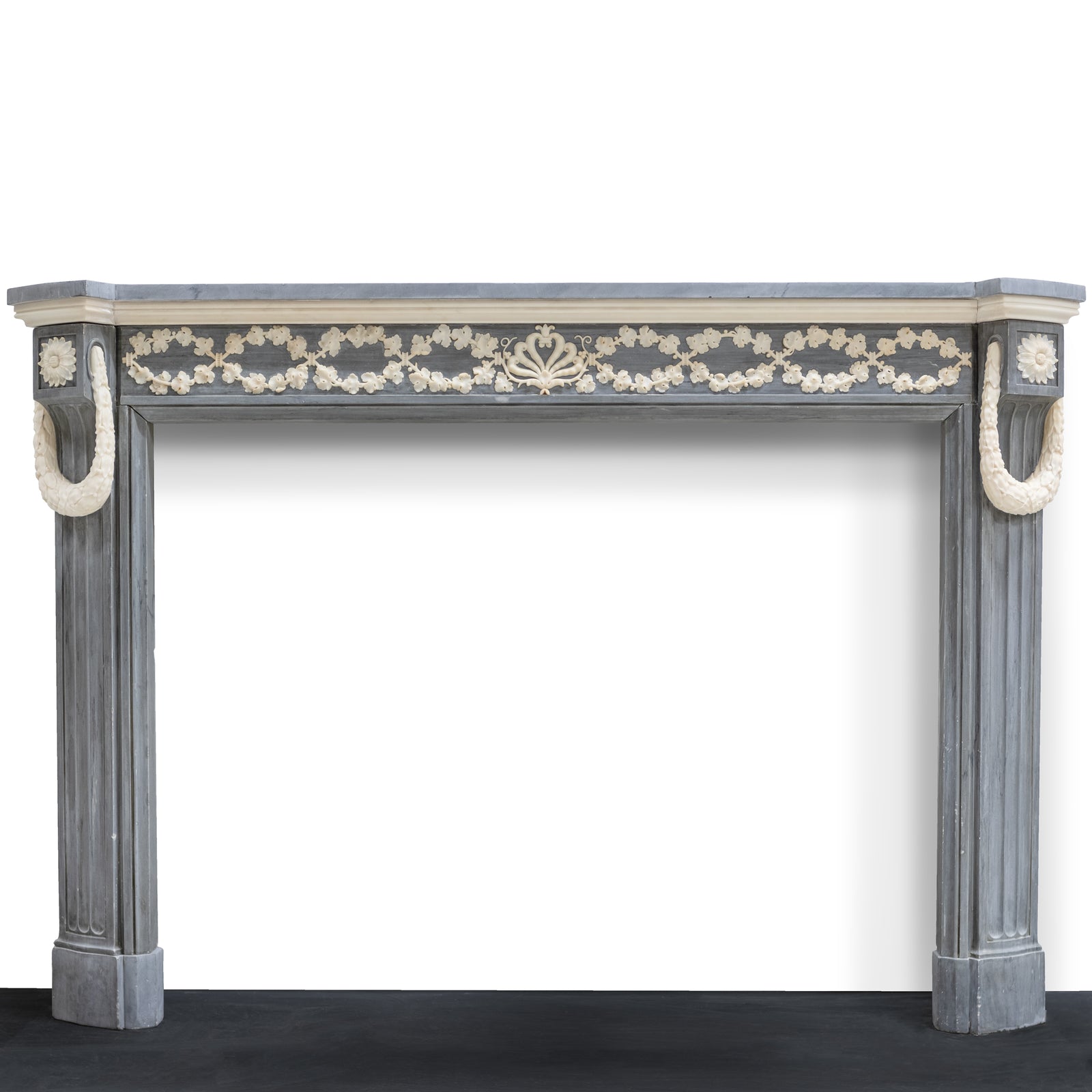 Antique Early 19th Century French Style Grey Marble Fireplace Surround | The Architectural Forum