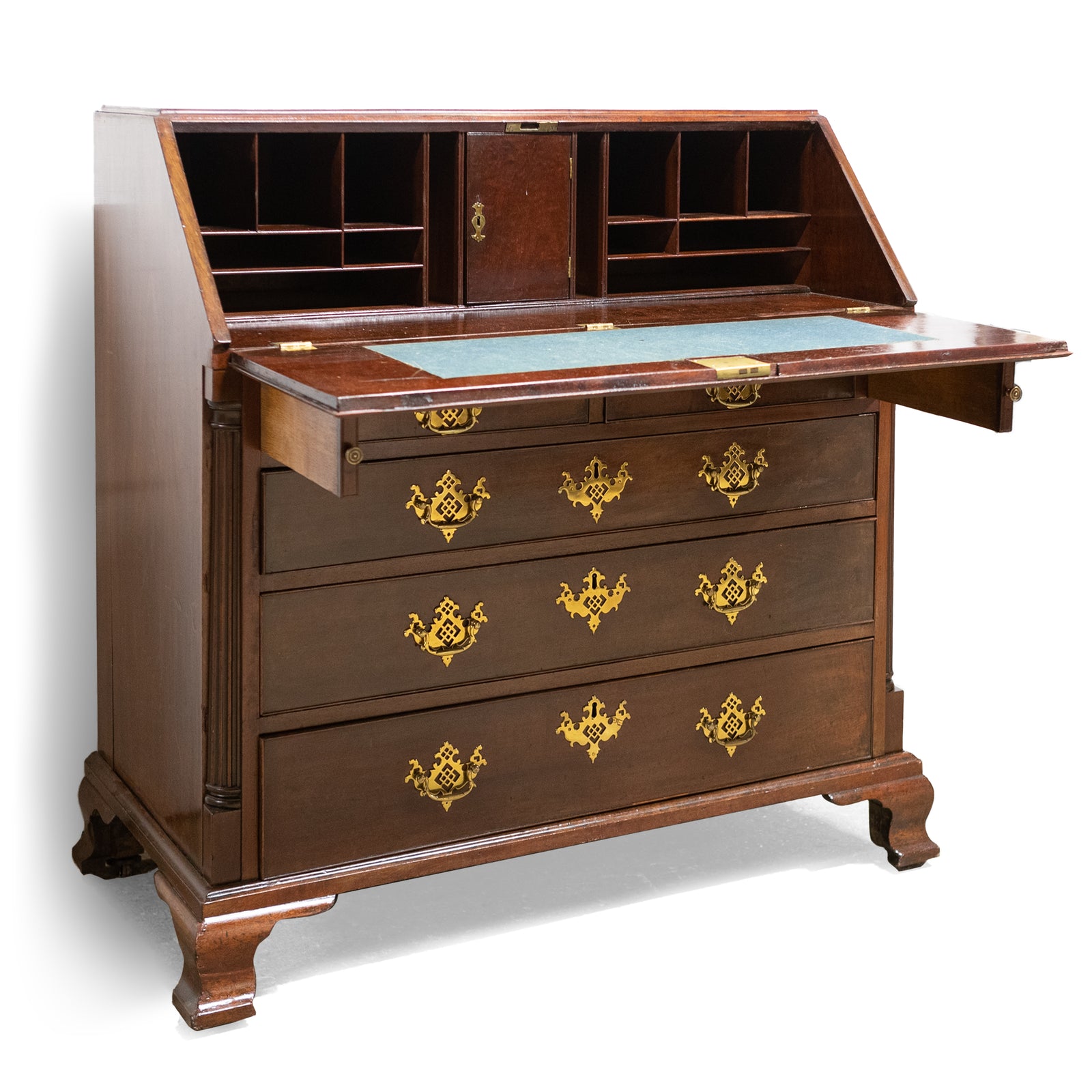 Antique Georgian Regency Mahogany Bureau | Writing Desk | The Architectural Forum