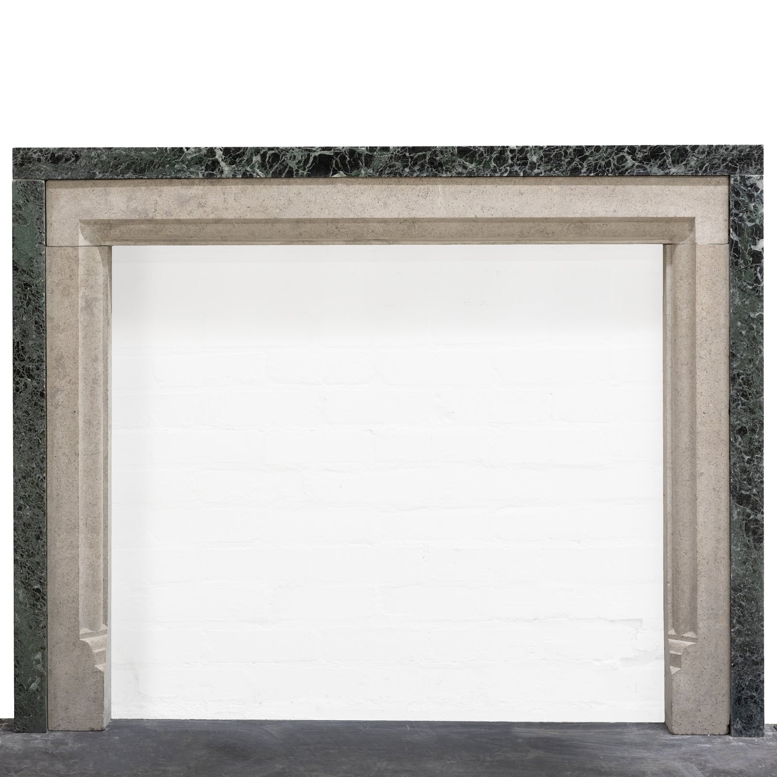 Early 20th Century Portland Stone & Verdi Marble Fireplace Surround | The Architectural Forum