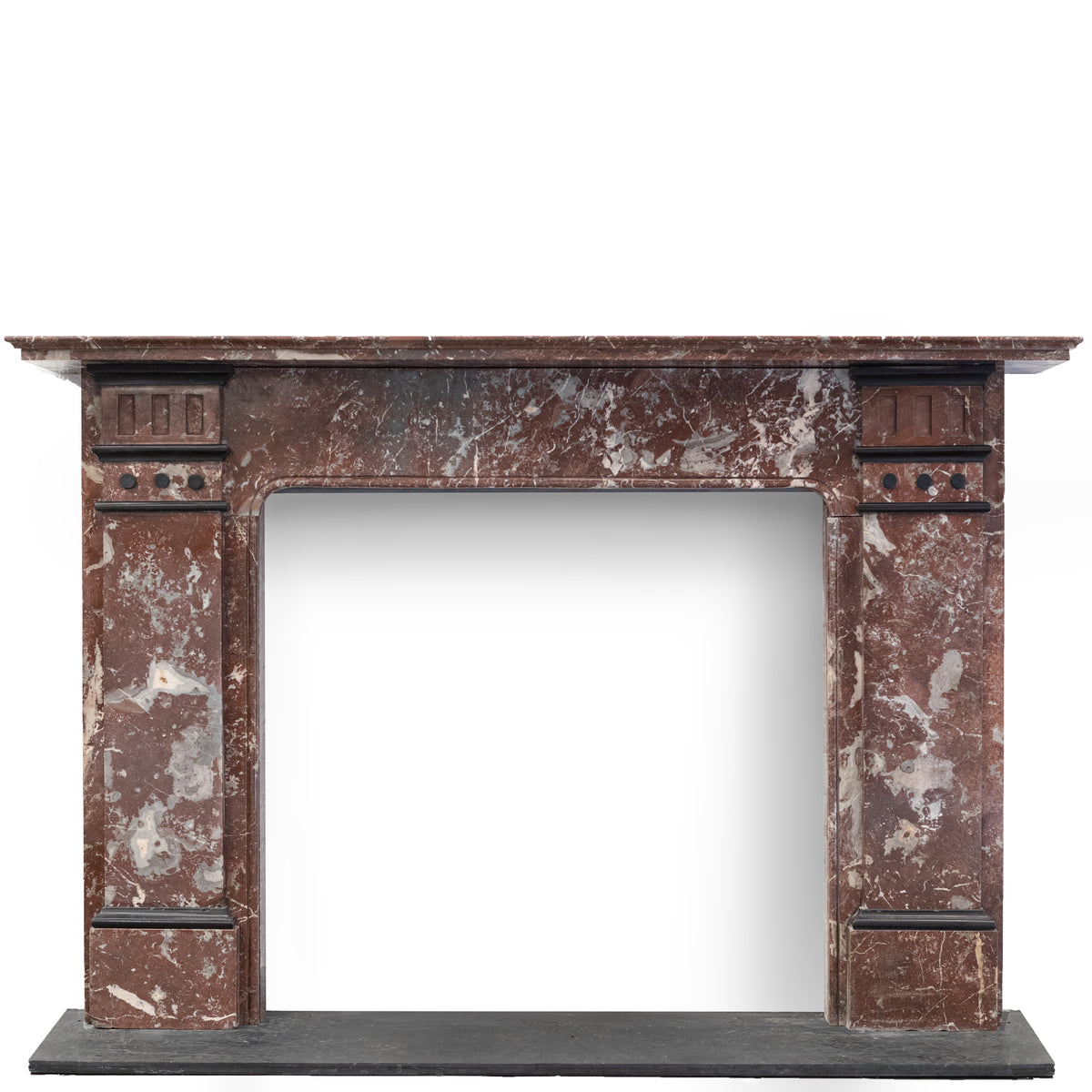 Antique Late Victorian Rouge Royal Red Marble Fireplace Surround | The Architectural Forum
