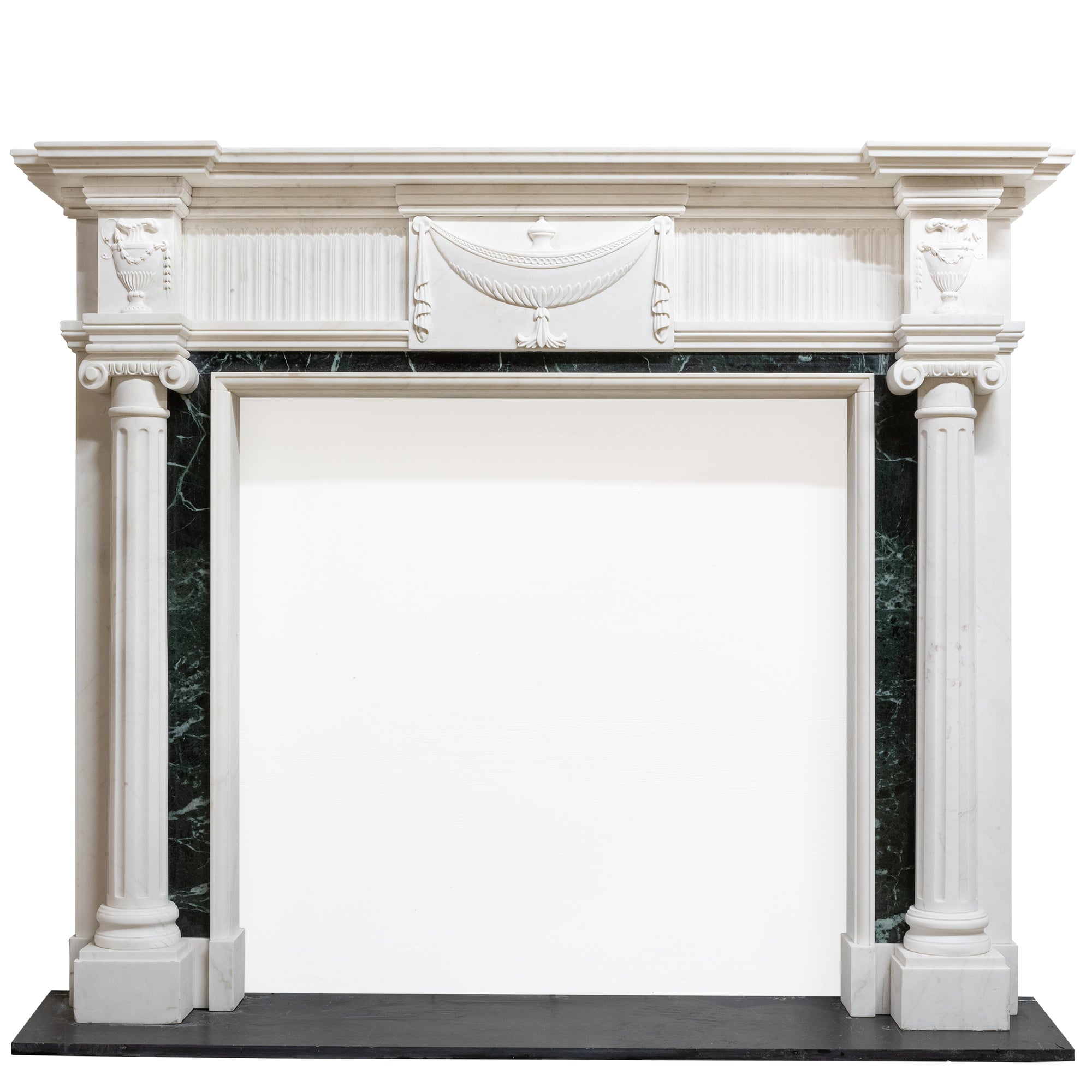 Regency Style Statuary & Verde Marble Chimneypiece | The Architectural Forum