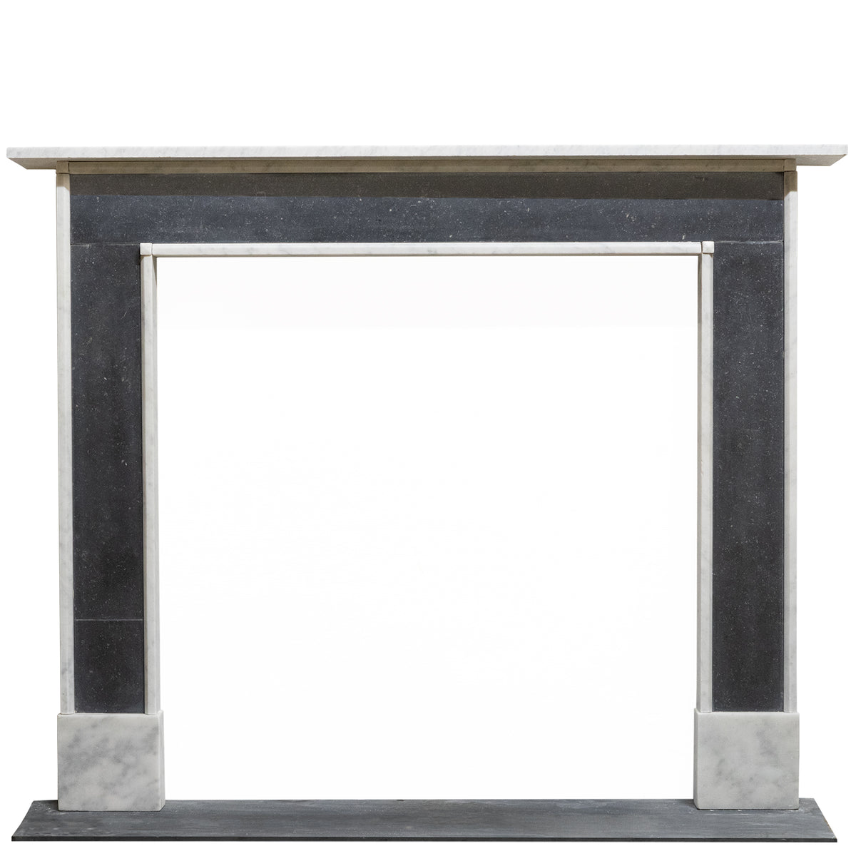 Regency Style Carrara &amp; Black Marble Fireplace Surround | The Architectural Forum