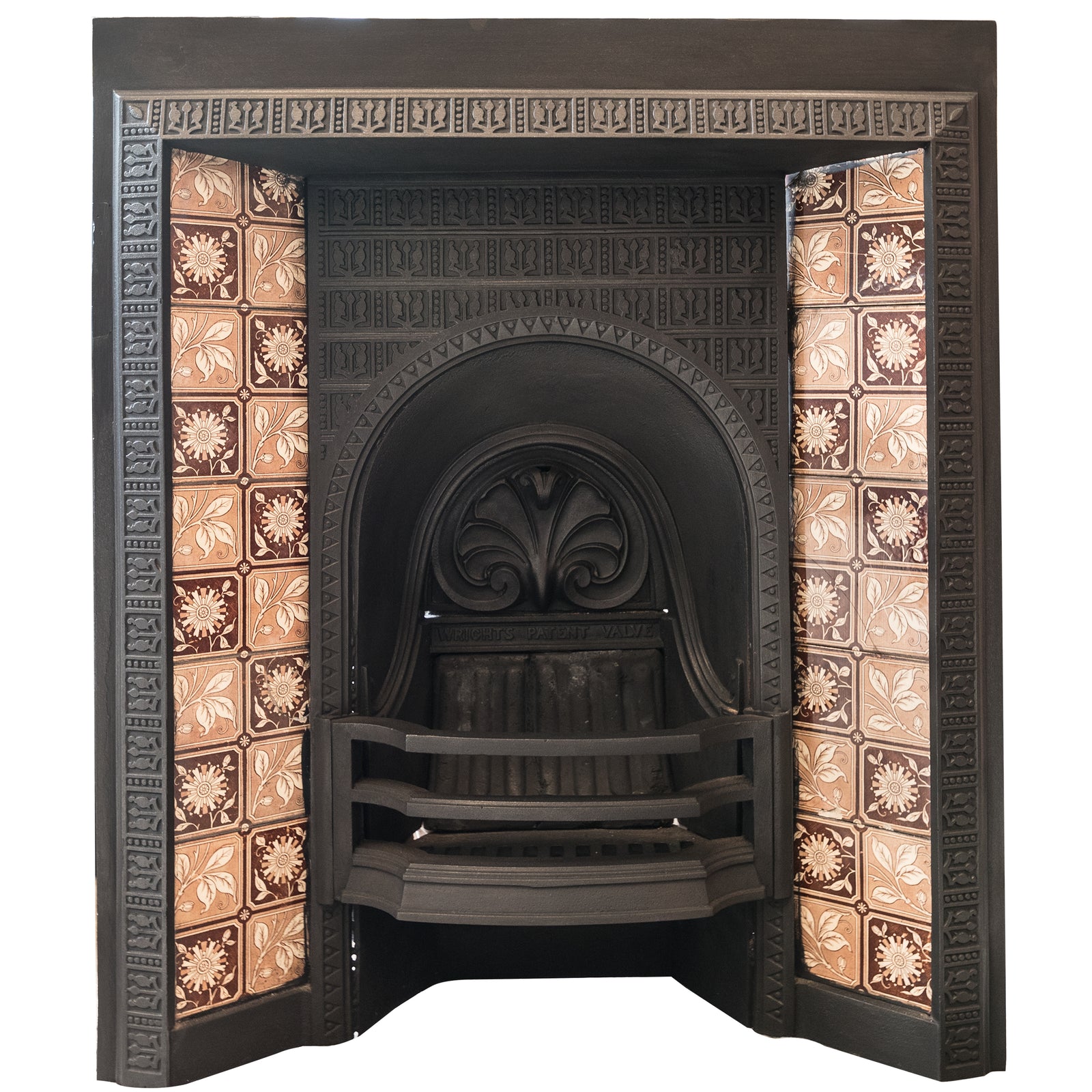 Antique Edwardian Tiled Cast Iron Insert | The Architectural Forum