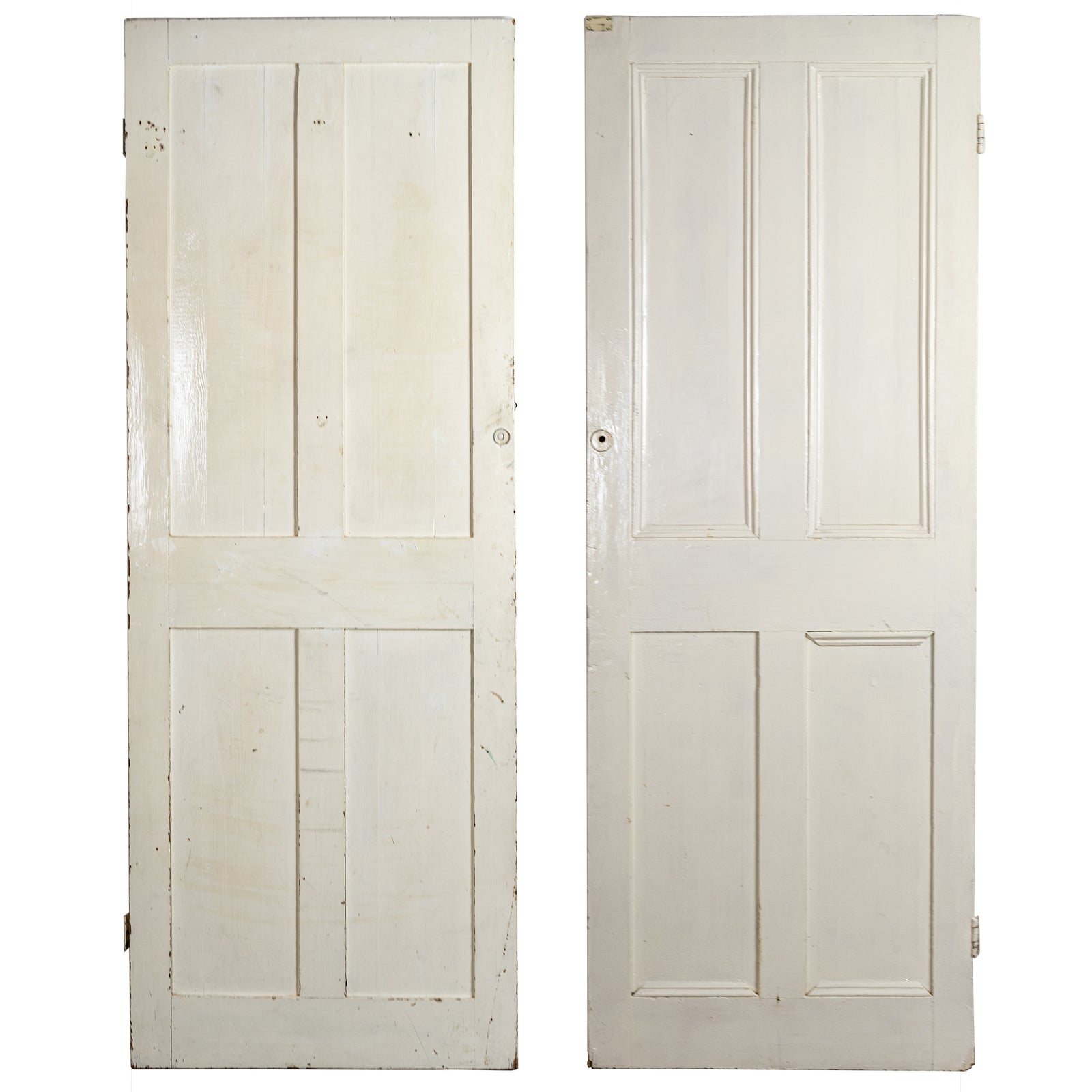 Antique Victorian Solid Pine 4 Panel Door - 190 x 70cm | The Architectural Forum