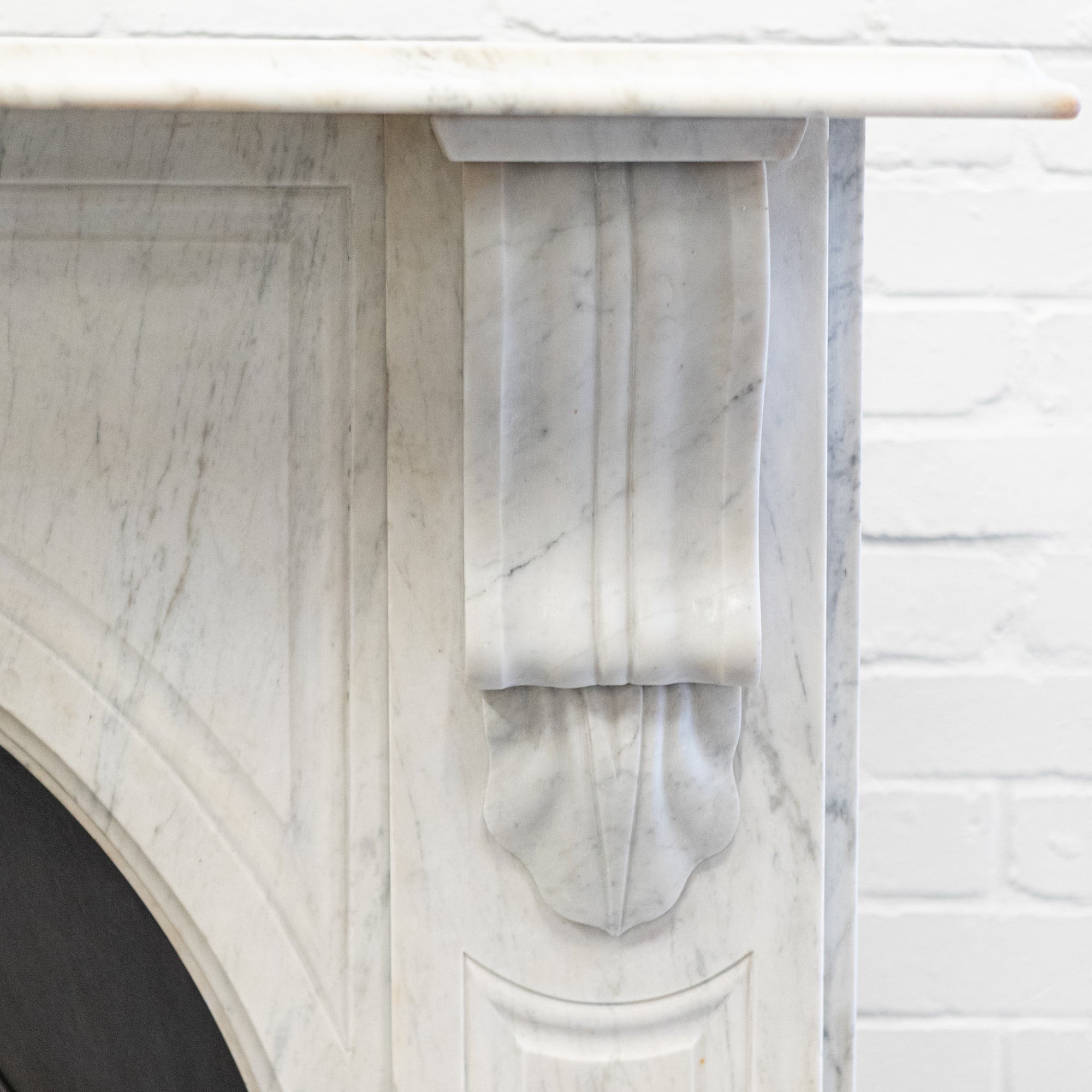 Large & Impressive Antique Victorian Marble Arched Fireplace | The Architectural Forum