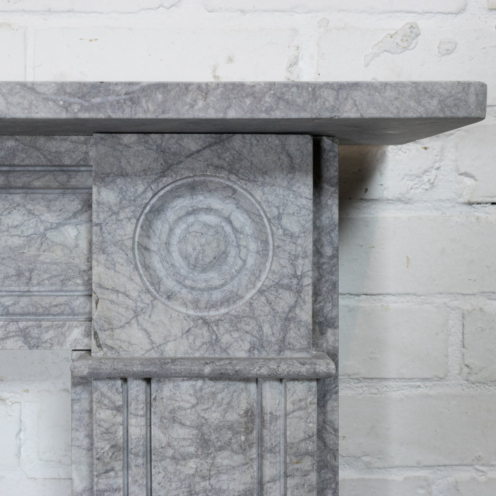 Georgian Style Bullseye Grey Marble Chimneypiece | The Architectural Forum