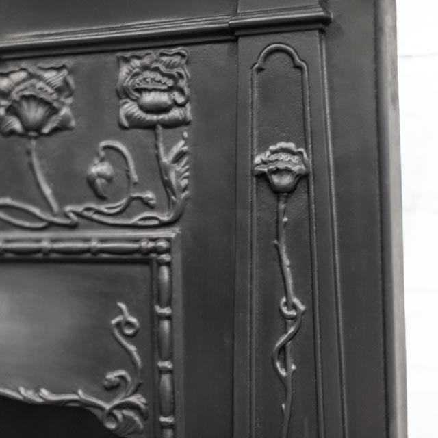 Antique Art Nouveau Cast Iron Combination Fireplace | The Architectural Forum