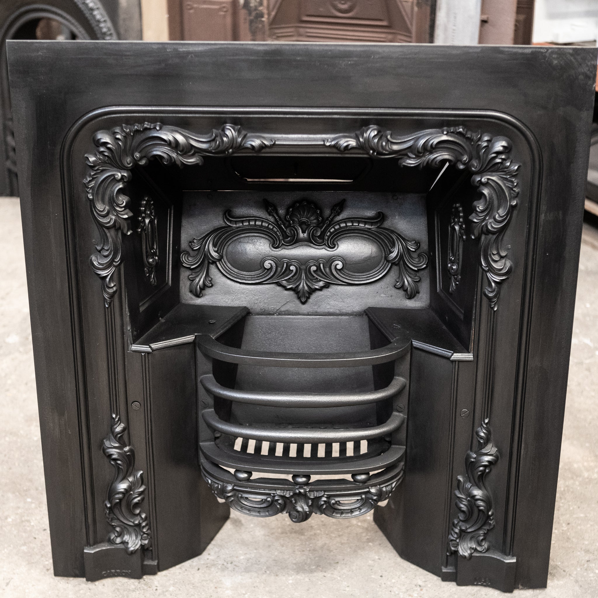 Antique Ornate Georgian Cast Iron Hob Grate Insert - The Architectural ...