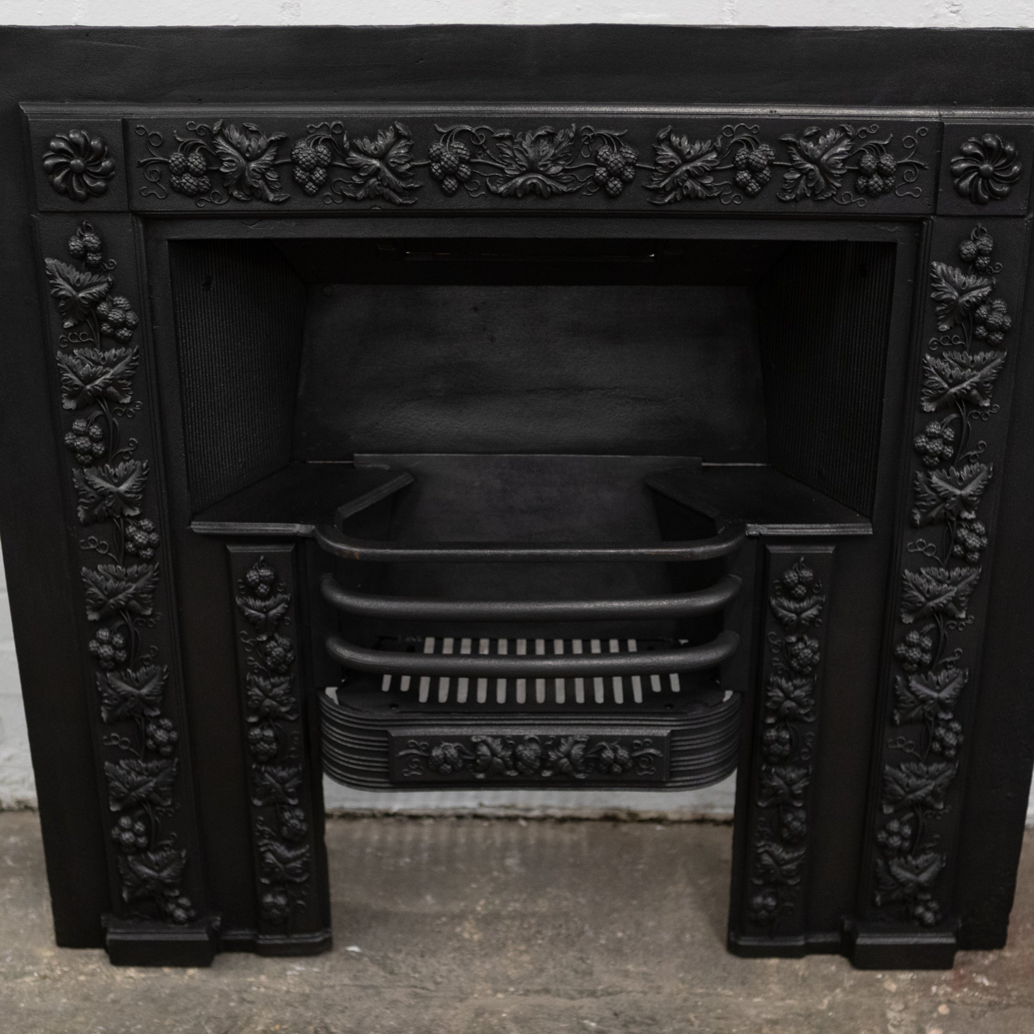 Antique Ornate Georgian Cast Iron Hob Grate Insert - The Architectural ...
