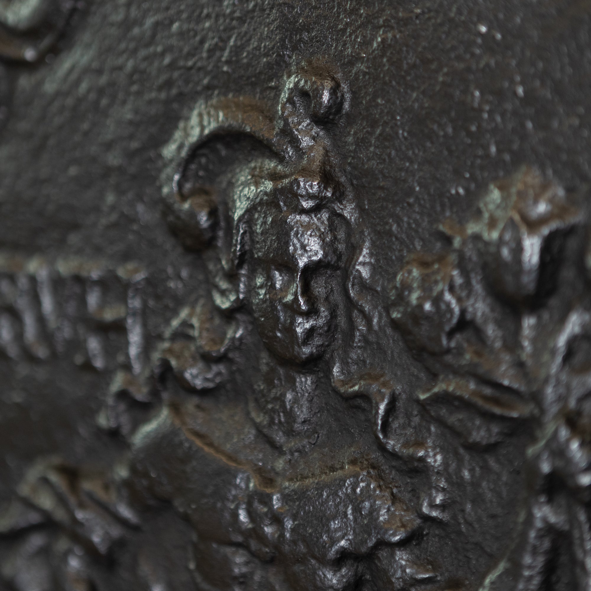 Antique Cast Iron Fireback with Classical Spring Scene | The Architectural Forum