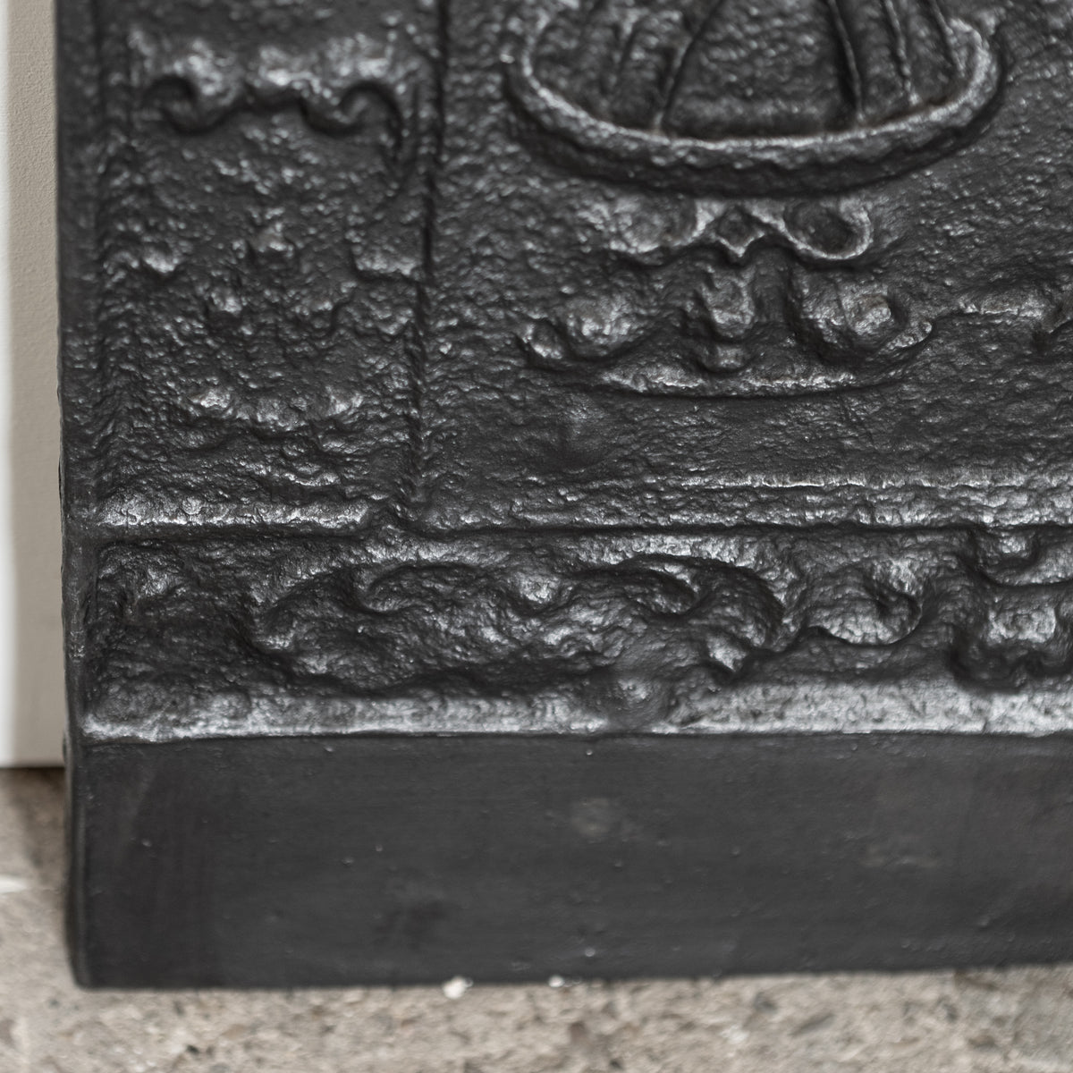 Antique Cast Iron Fireback with Classical Spring Scene | The Architectural Forum