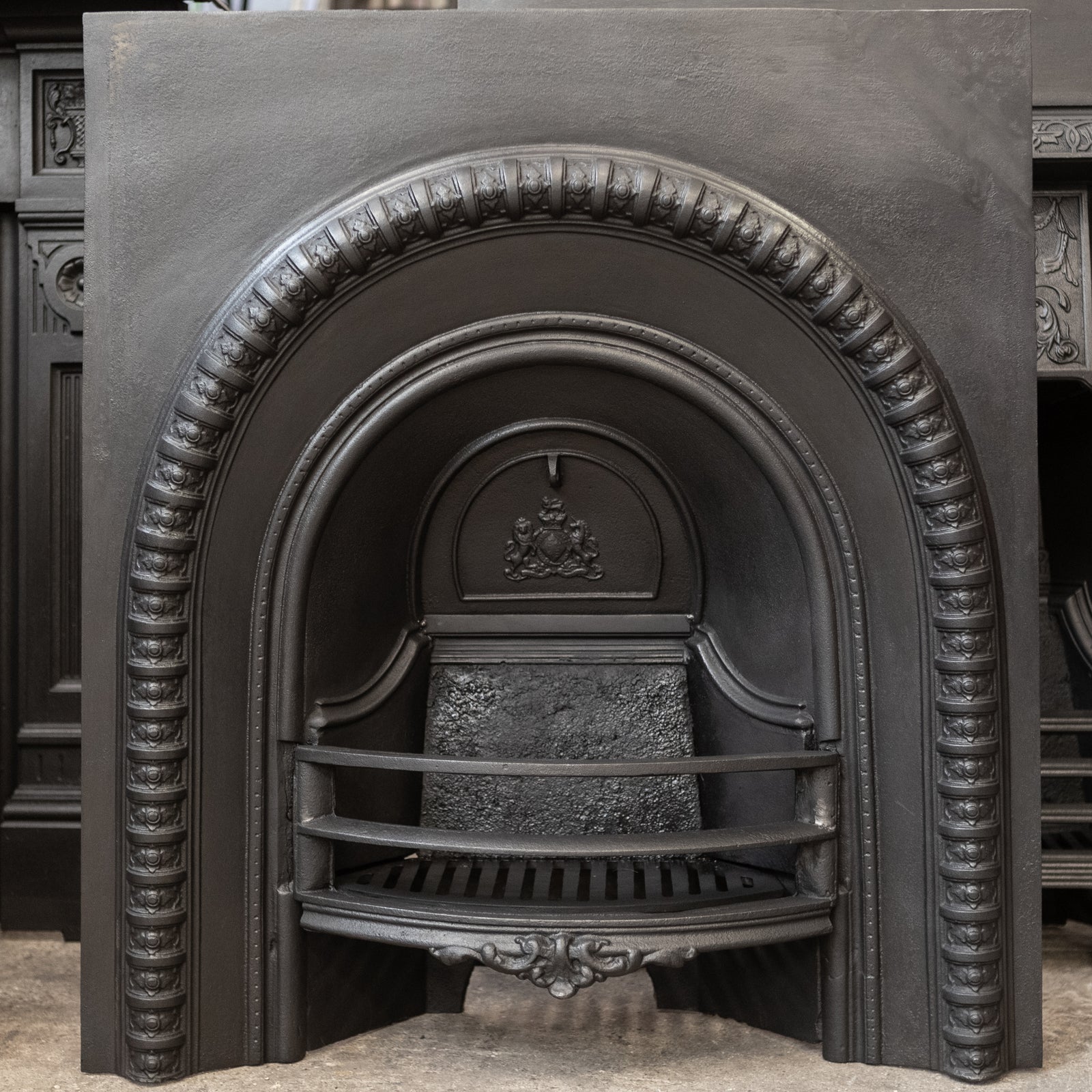 Antique Cast Iron Arched Fireplace Insert | The Architectural Forum