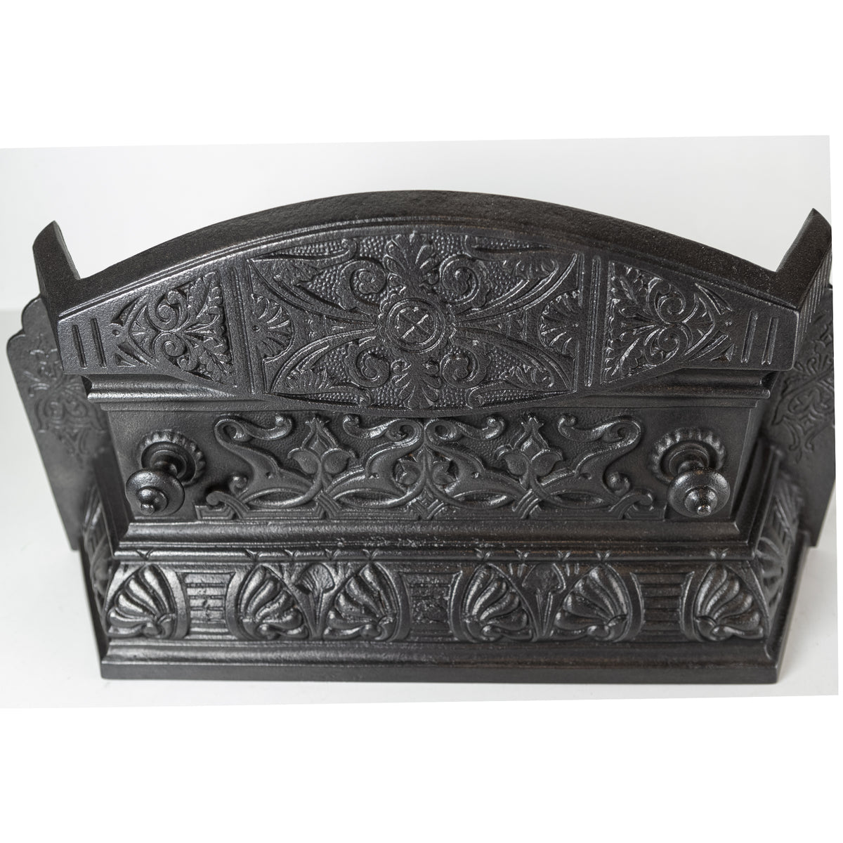 Antique Cast Iron Ornate Floral Fireplace Tidy | Betty | Ashpan Cover | The Architectural Forum
