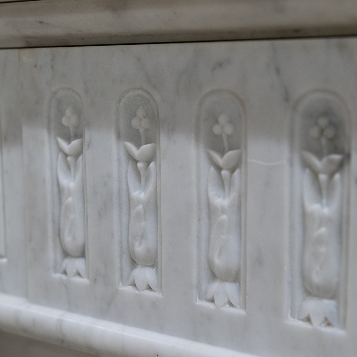 Antique Louis XVI Style Carved Marble Fireplace Surround | The Architectural Forum