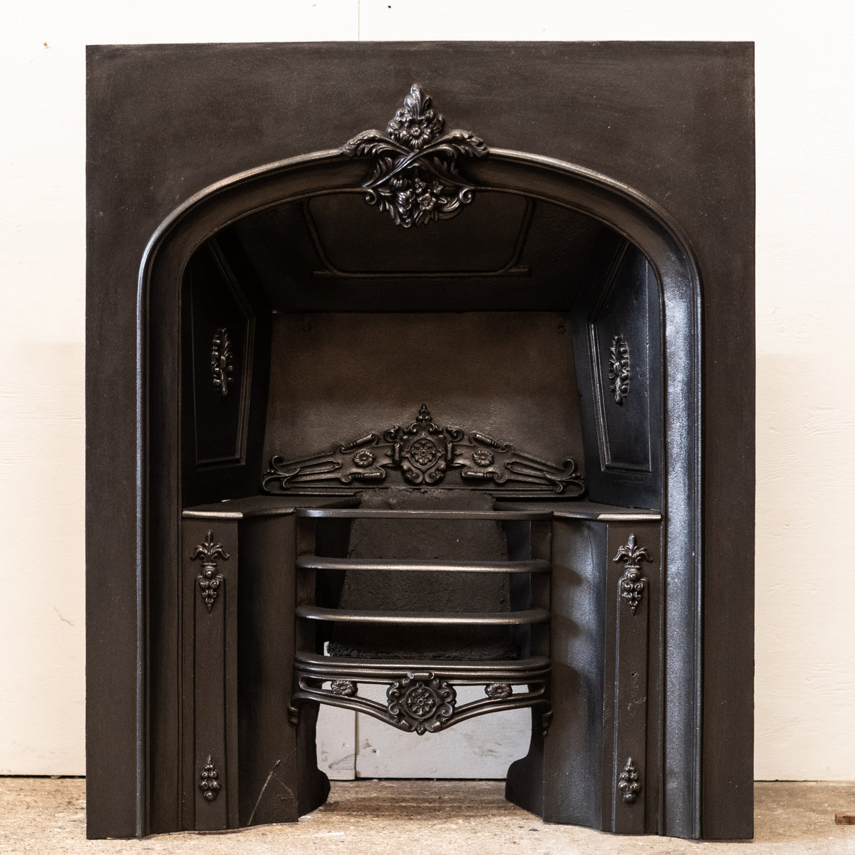 Antique Ornate Early Victorian Cast Iron Fireplace Insert | The Architectural Forum