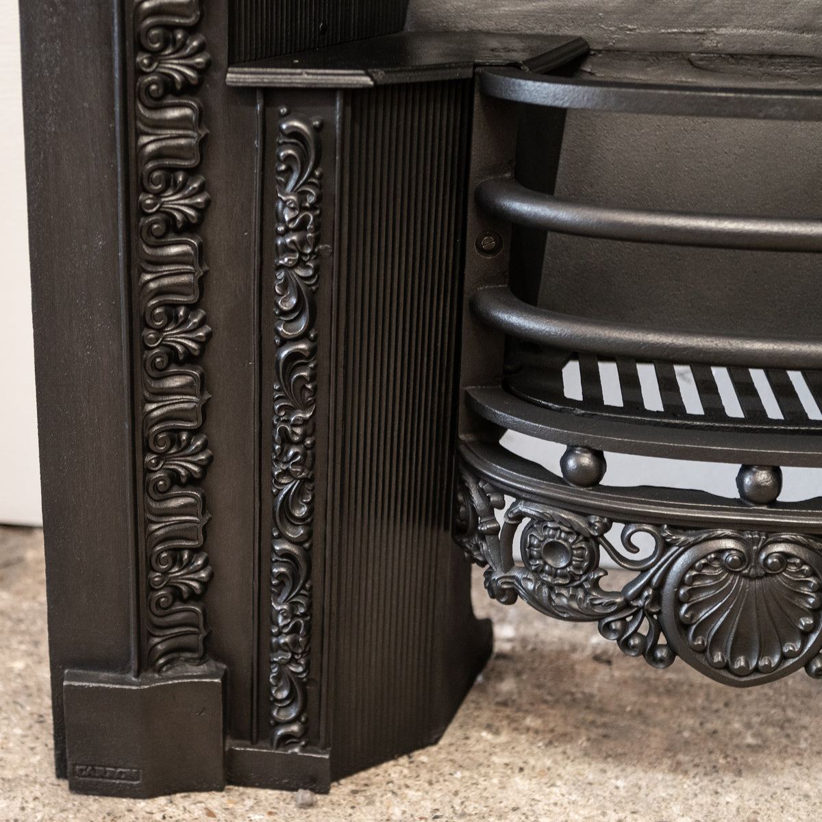 Antique Ornate Georgian Style Cast Iron Fireplace Insert | The Architectural Forum