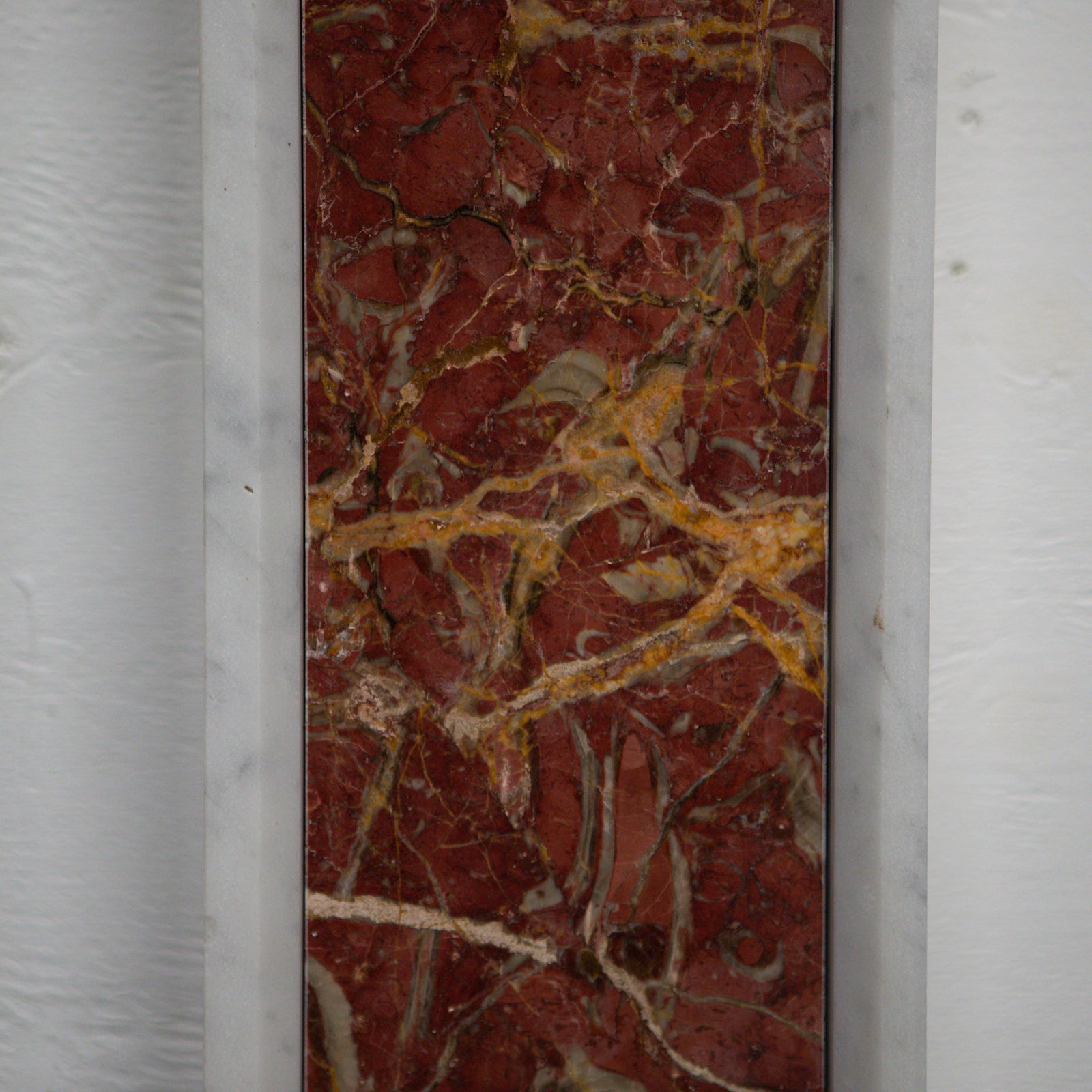 Regency Style Carrara & Rouge Marble Fireplace Surround | The Architectural Forum