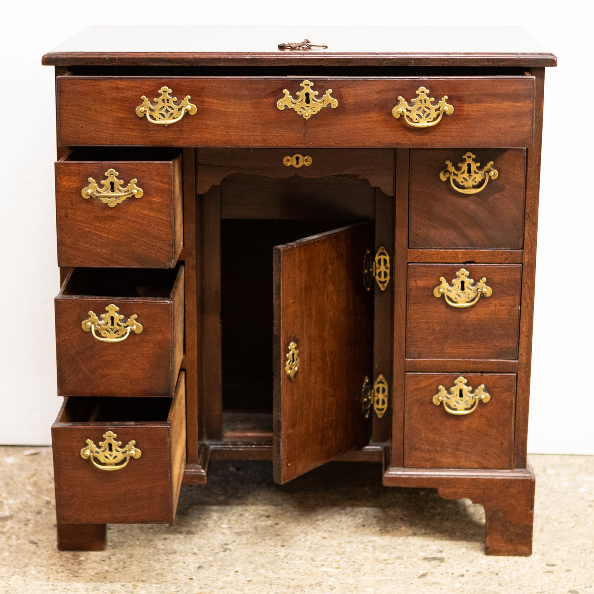 Antique Georgian Mahogany Kneehole Desk | The Architectural Forum
