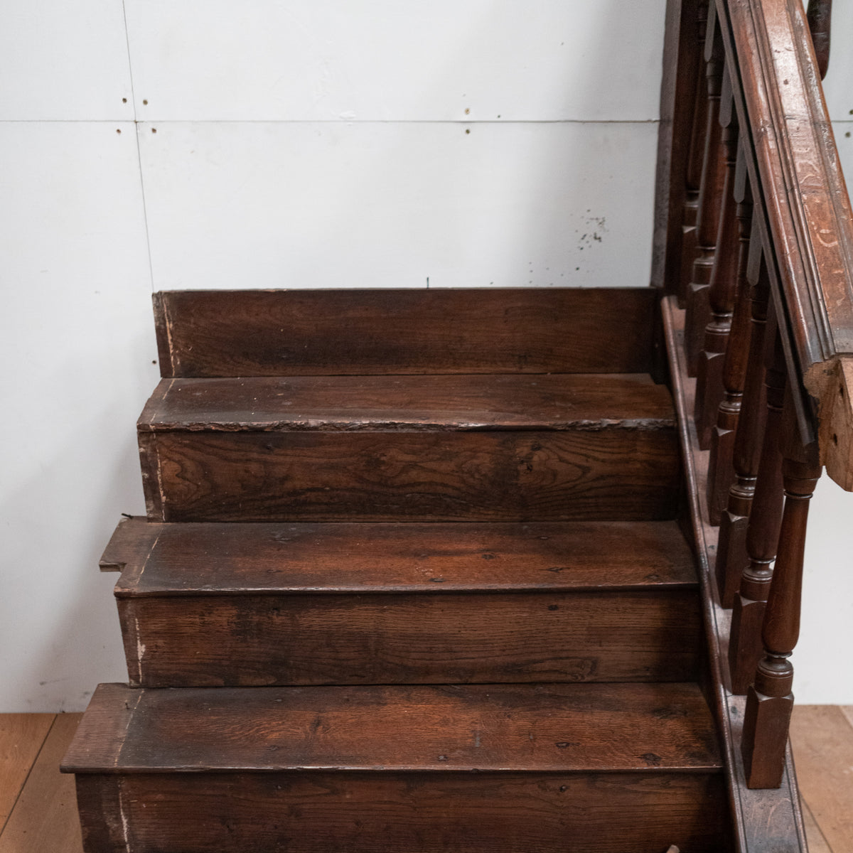 Antique Queen Anne 18th Century Oak Staircase | The Architectural Forum