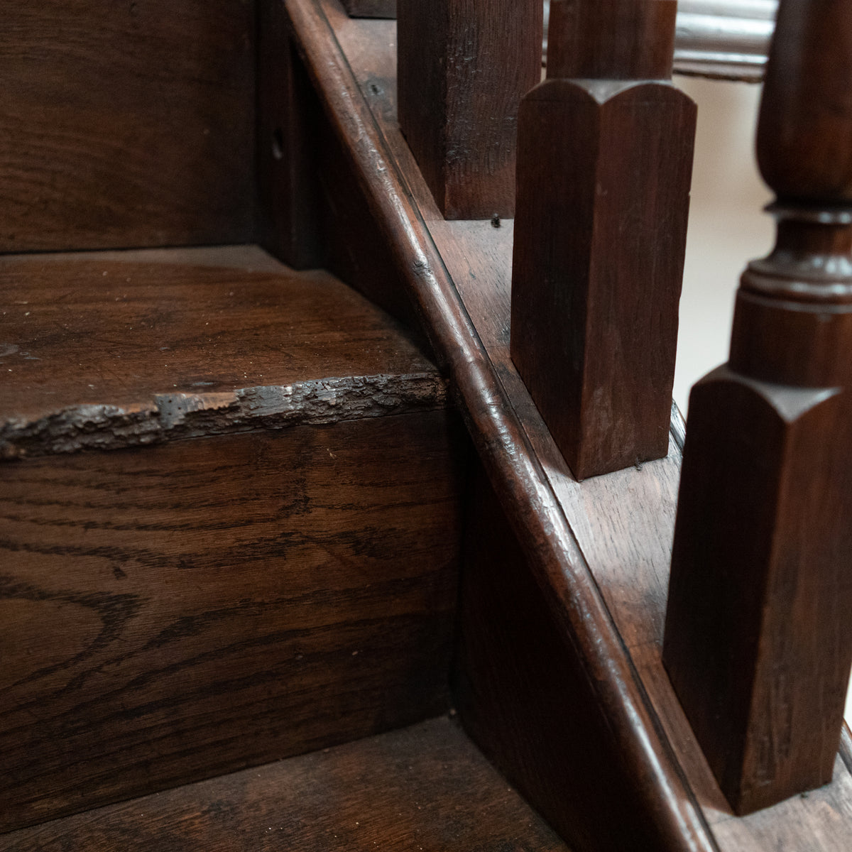 Antique Queen Anne 18th Century Oak Staircase | The Architectural Forum