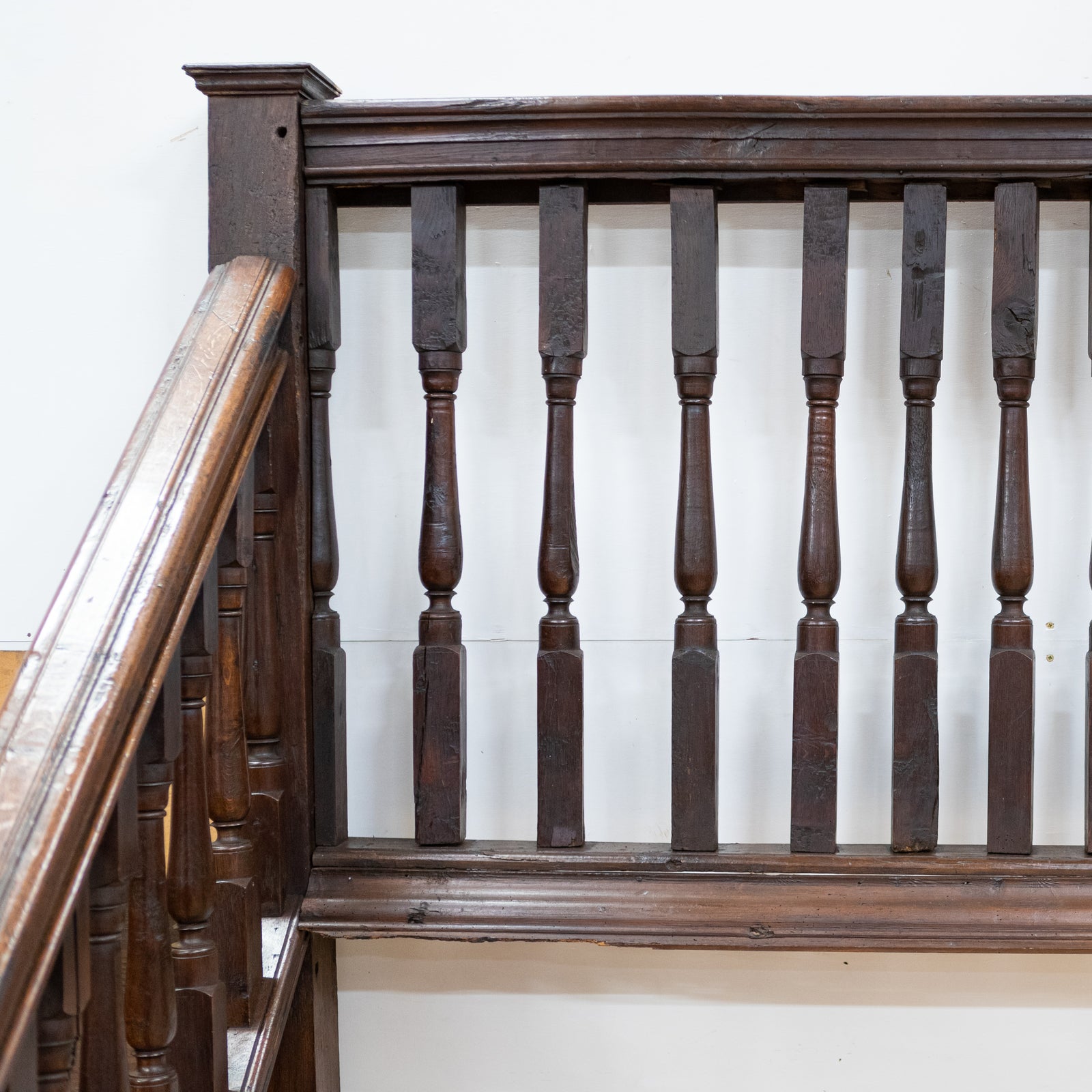 Antique Queen Anne 18th Century Oak Staircase | The Architectural Forum