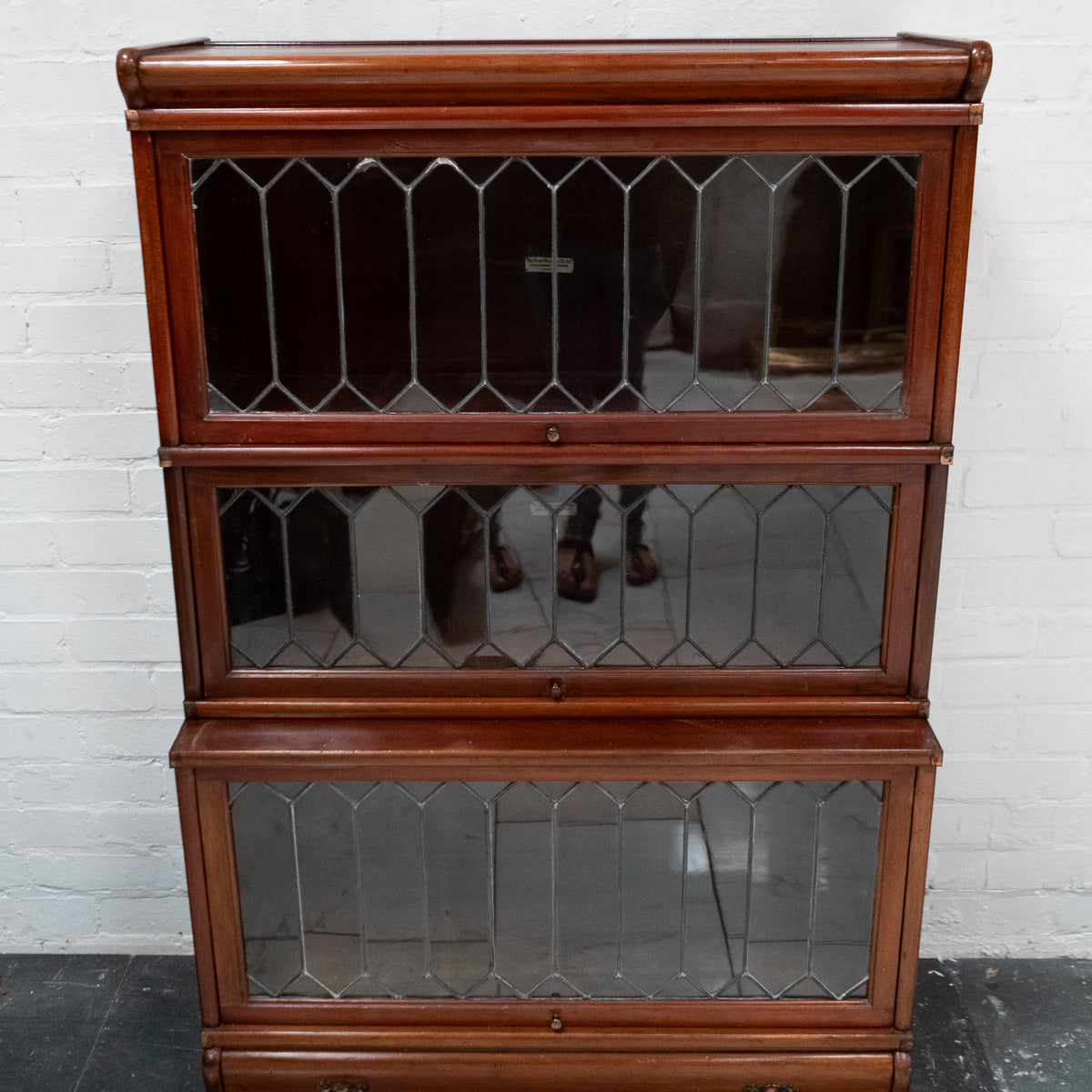 Antique Globe Wernicke Barrister&#39;s Bookcase | Leaded Glass | The Architectural Forum