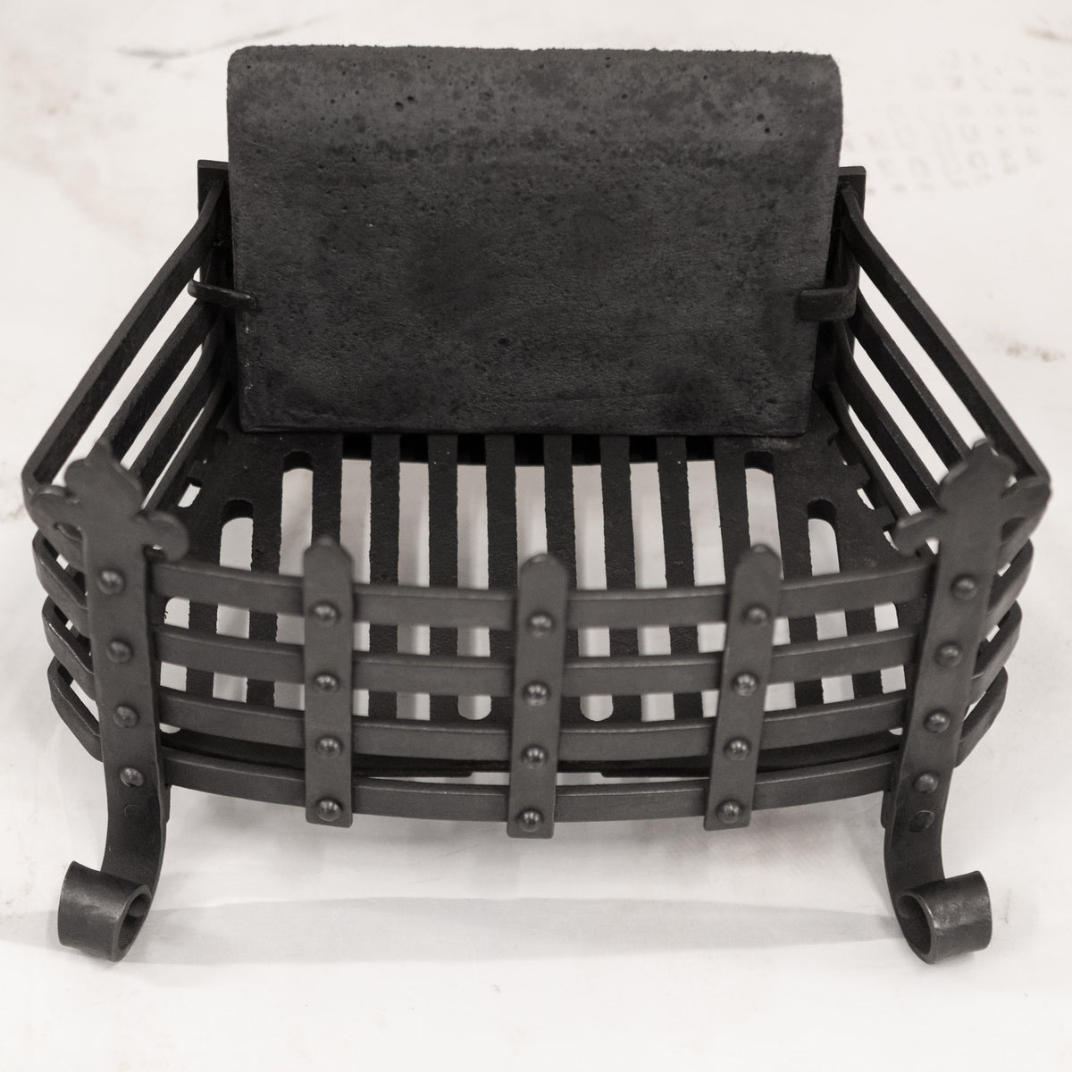 Reclaimed Cast Iron Lattice Rail Fire Basket | The Architectural Forum