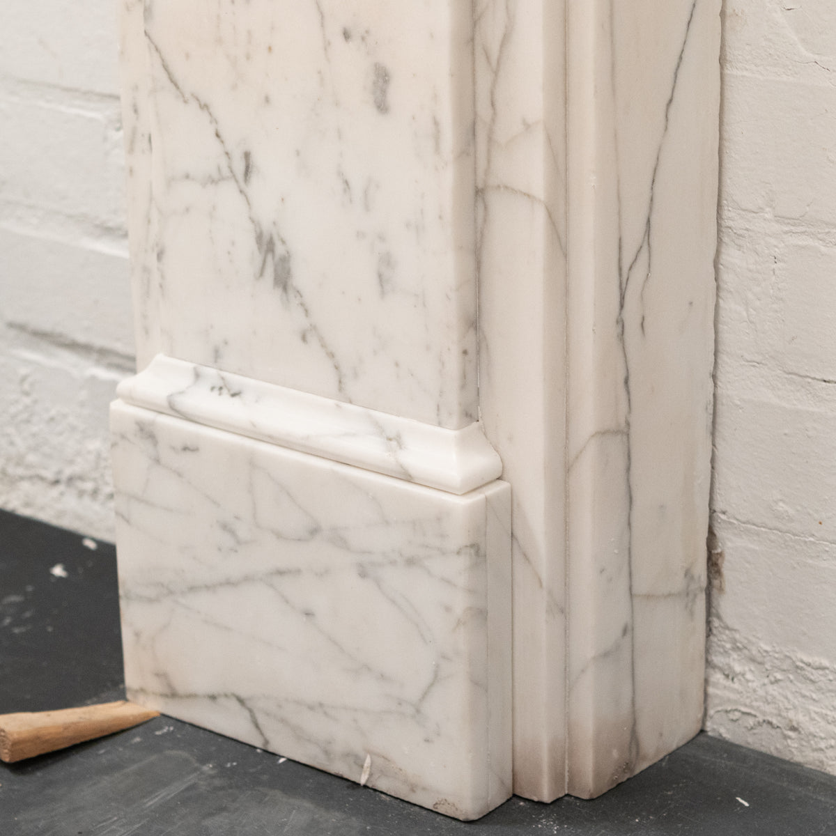 Antique Carrara Marble Fireplace Surround with Corbels | The Architectural Forum