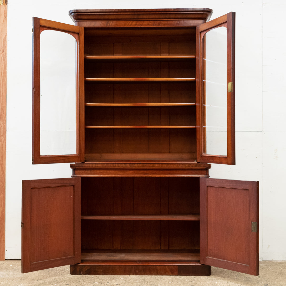 Antique 19th Century Mahogany Glazed  Bookcase | Dresser | The Architectural Forum