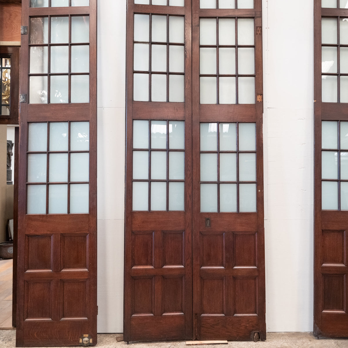 Extra Tall Oak Room Dividers | Antique Glazed Partition Panels (6m) | The Architectural Forum