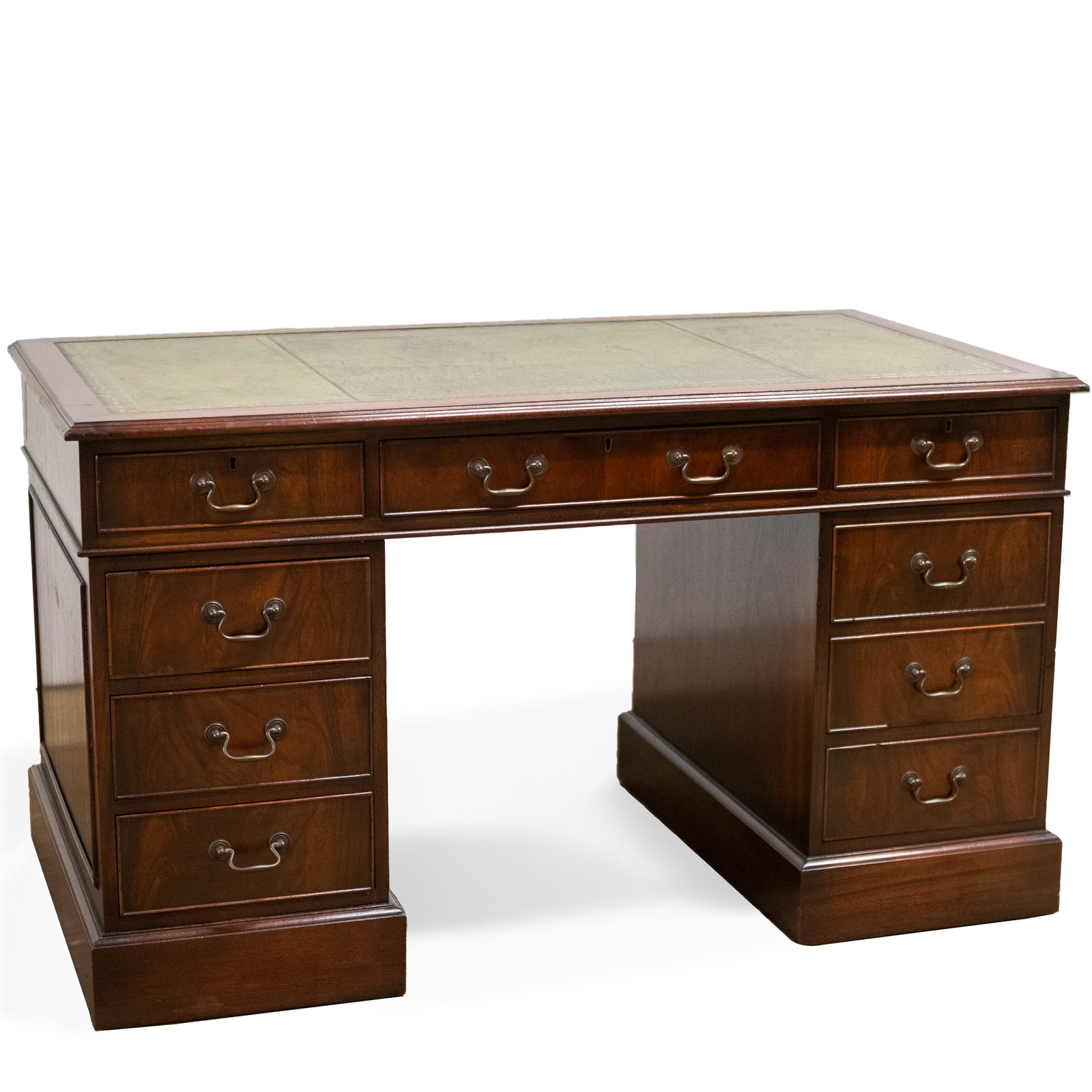 Reclaimed Flame Mahogany Pedestal Desk | Charles Barr | The Architectural Forum