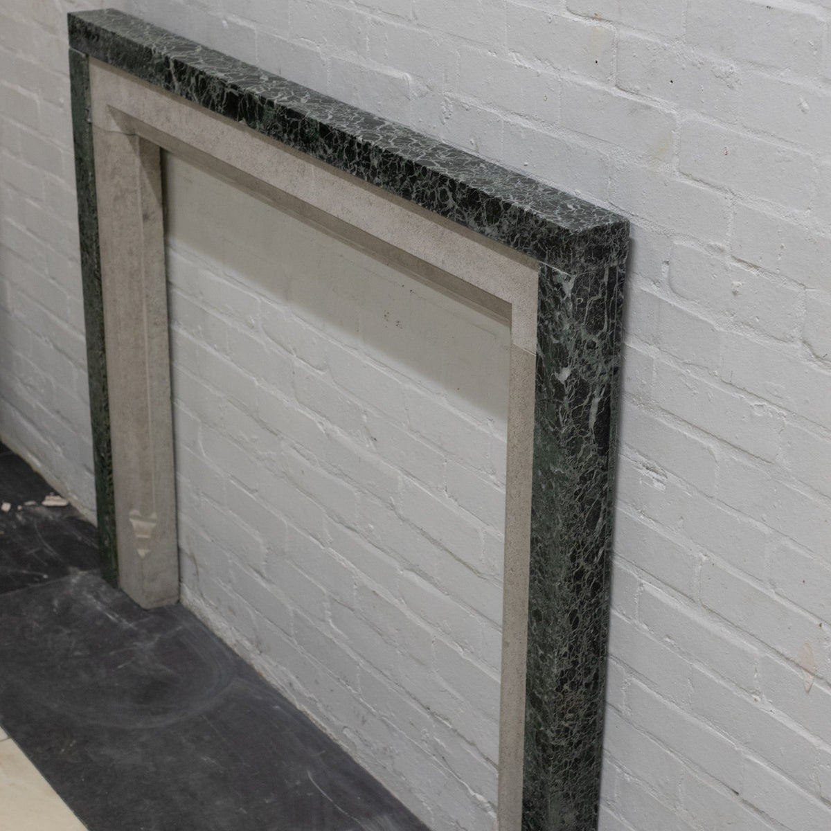 Early 20th Century Portland Stone &amp; Verdi Marble Fireplace Surround | The Architectural Forum