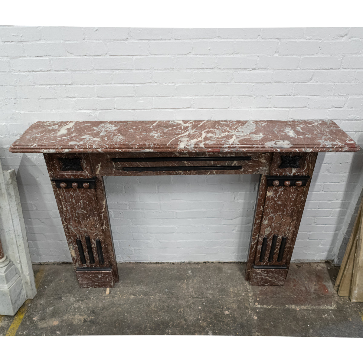 Antique Edwardian Rouge Royal Red Marble Fireplace | The Architectural Forum