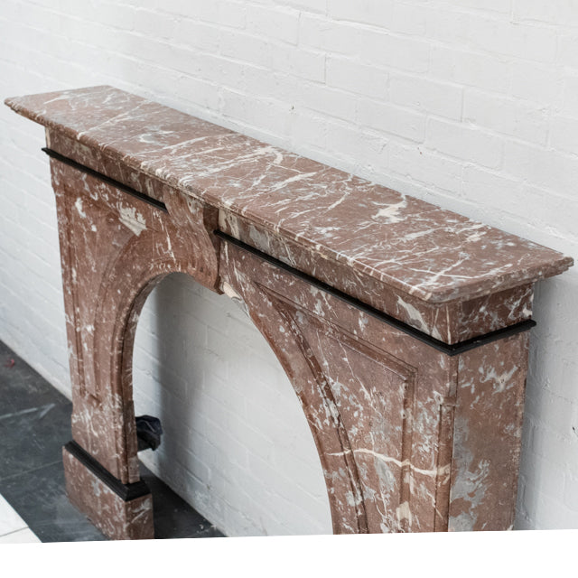 Antique Victorian Rouge Royal Marble Fireplace Surround | The Architectural Forum