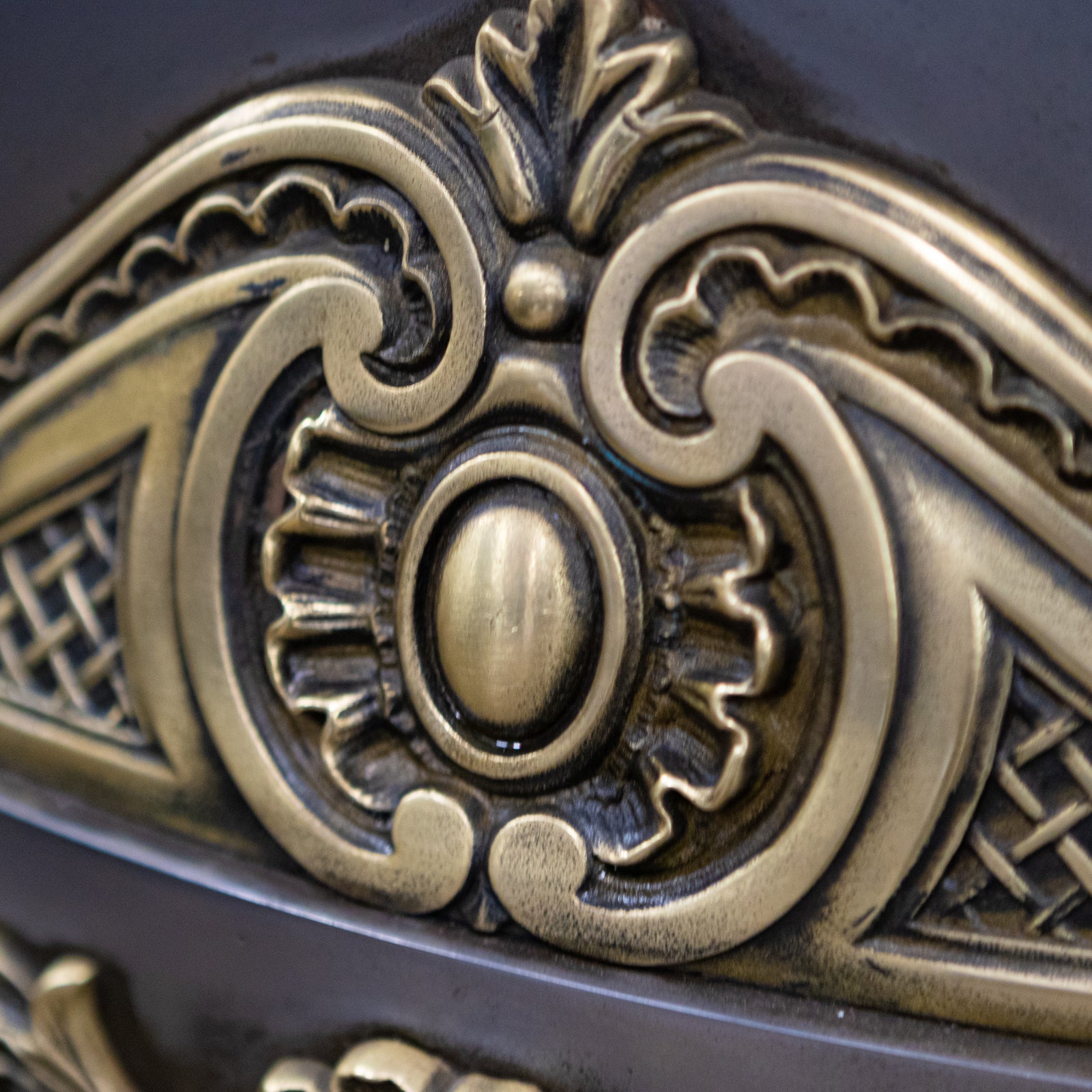 Ornate Antique Polished Cast Iron & Brass Fireplace Insert | The Architectural Forum