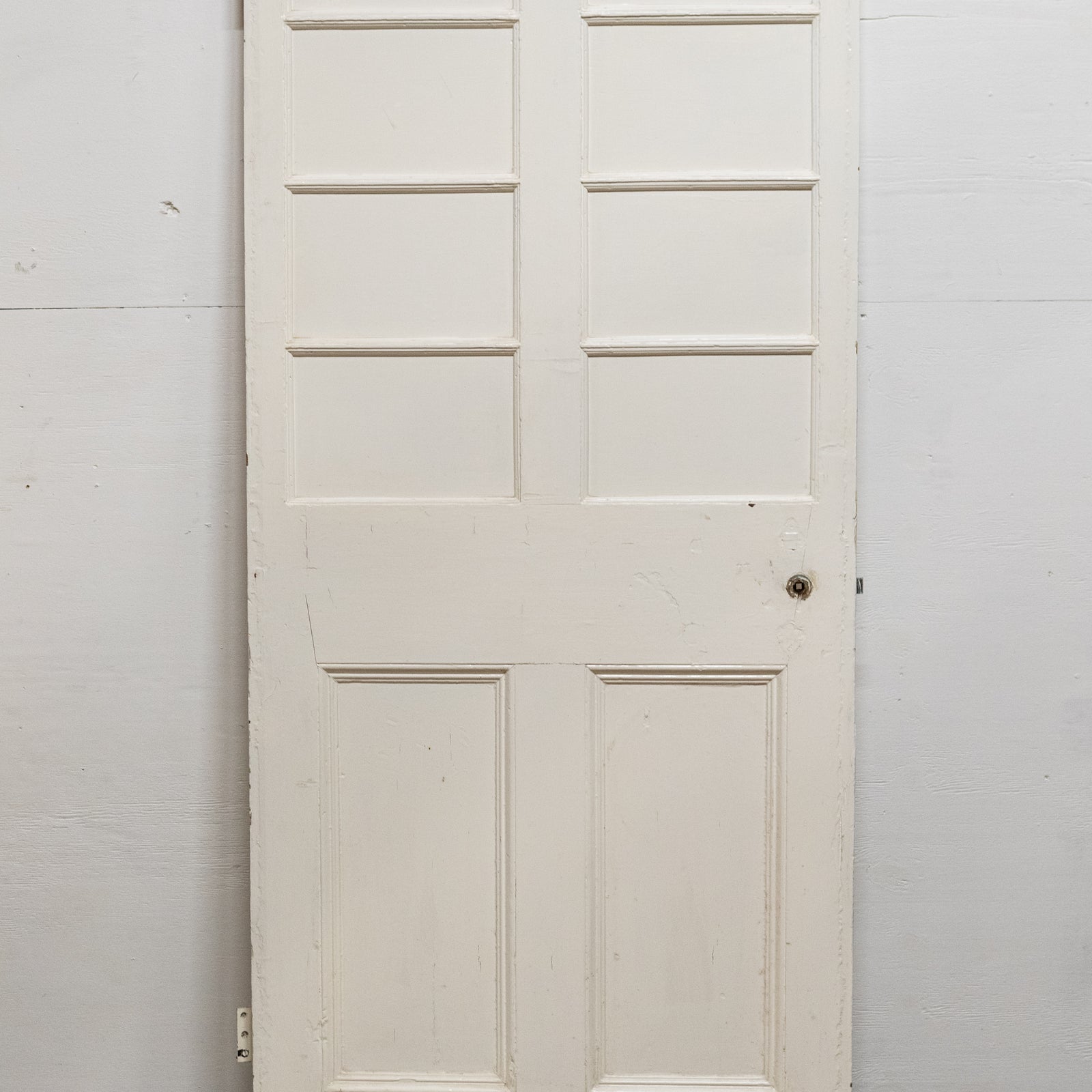 Antique Victoria Pine Panelled Door - 191cm x 82.5cm | The Architectural Forum