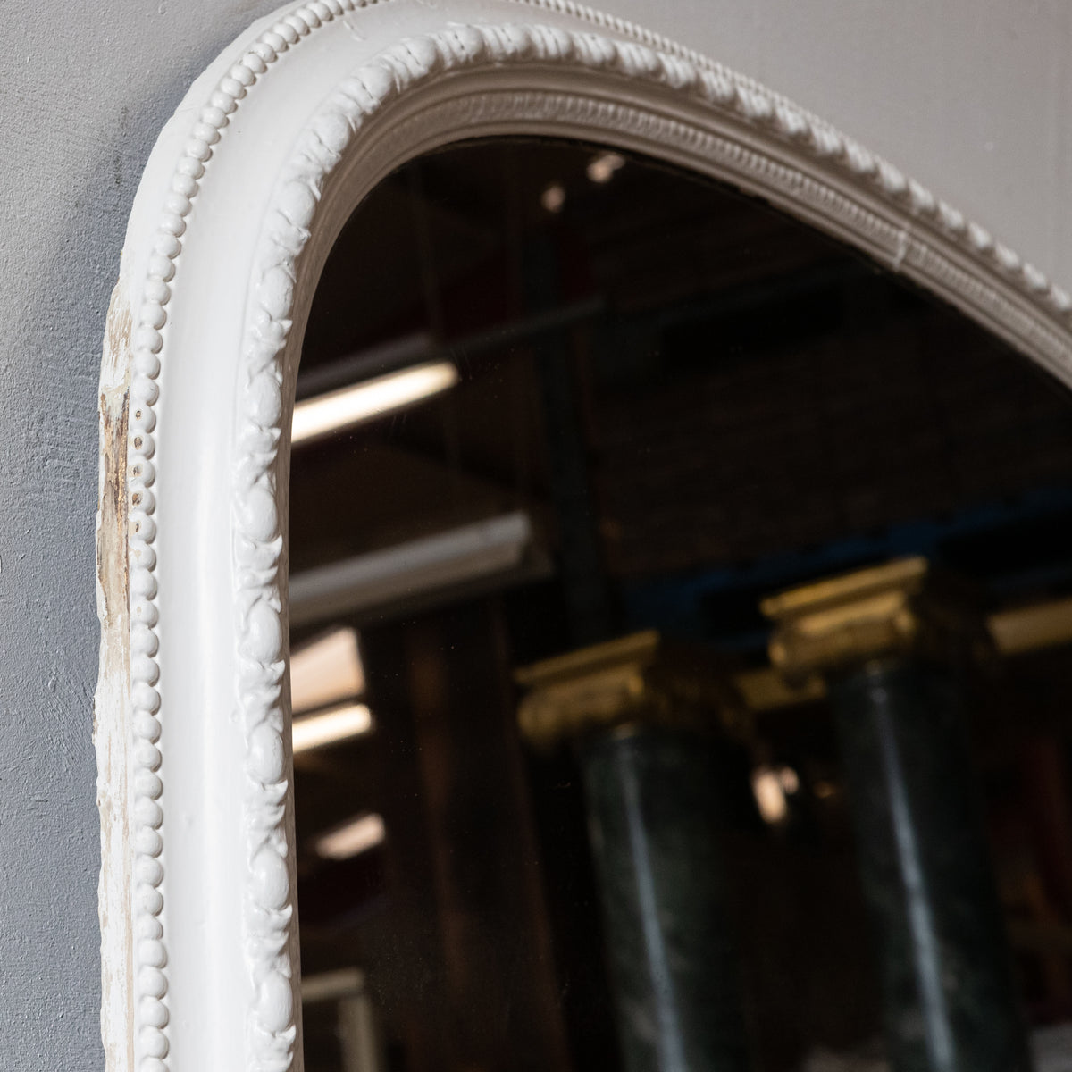 Large Antique Victorian Pine &amp; Gesso Arched Mirror | The Architectural Forum