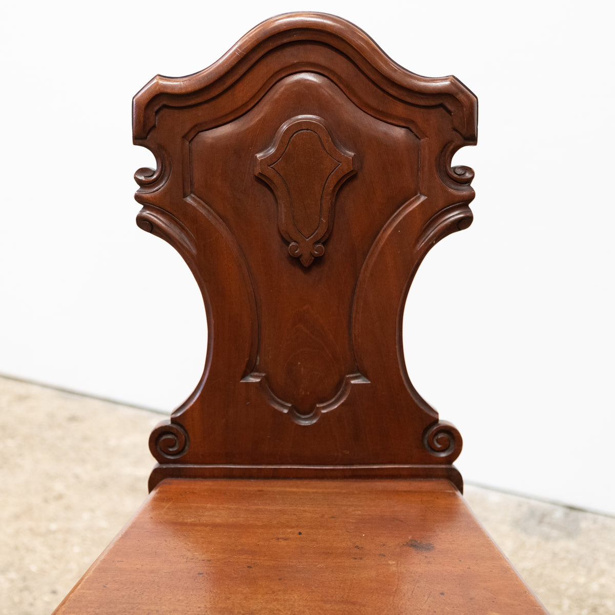 Pair Antique Mahogany Victorian Hall Chairs | The Architectural Forum
