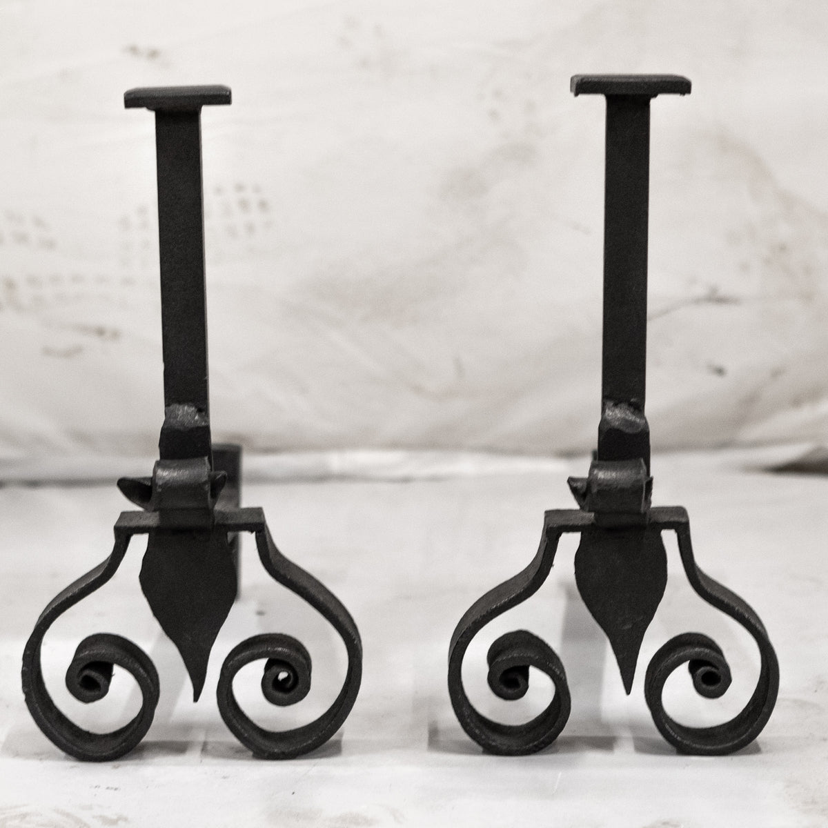 Antique Wrought Iron Firedogs | The Architectural Forum