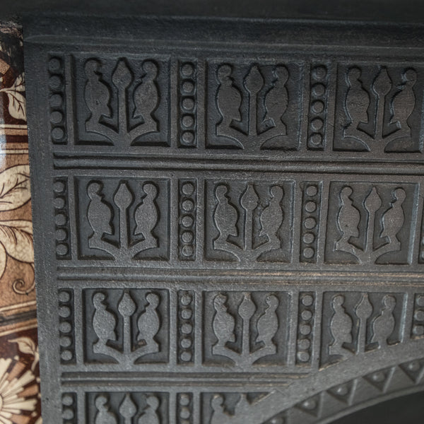 Antique Edwardian Tiled Cast Iron Insert - The Architectural Forum