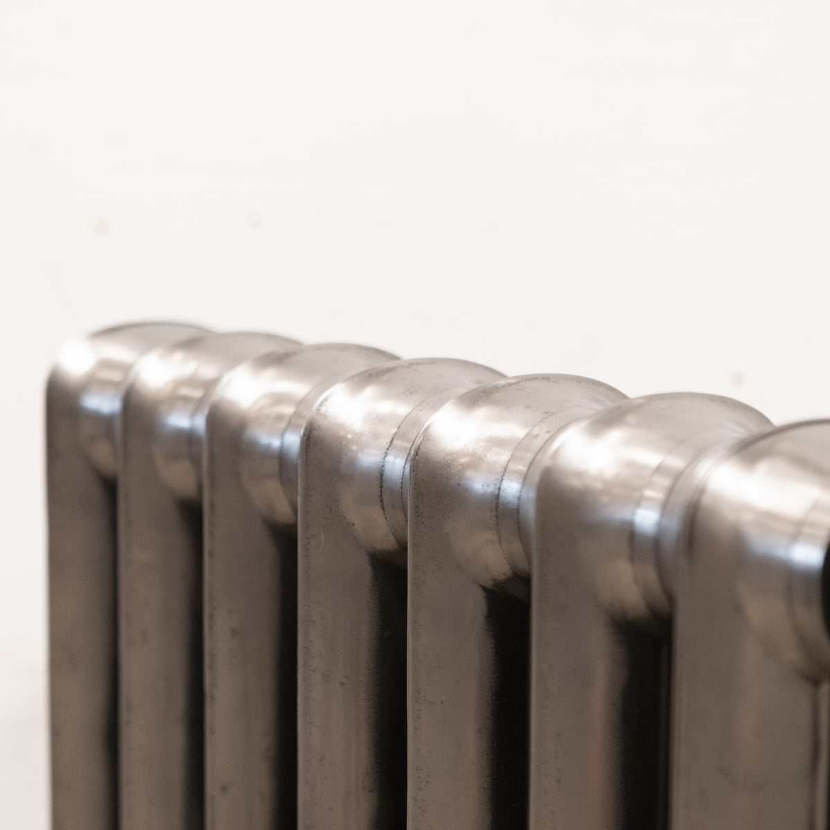 Fully Restored Cast Iron Two Column Radiator | Hand Polished Silver | The Architectural Forum