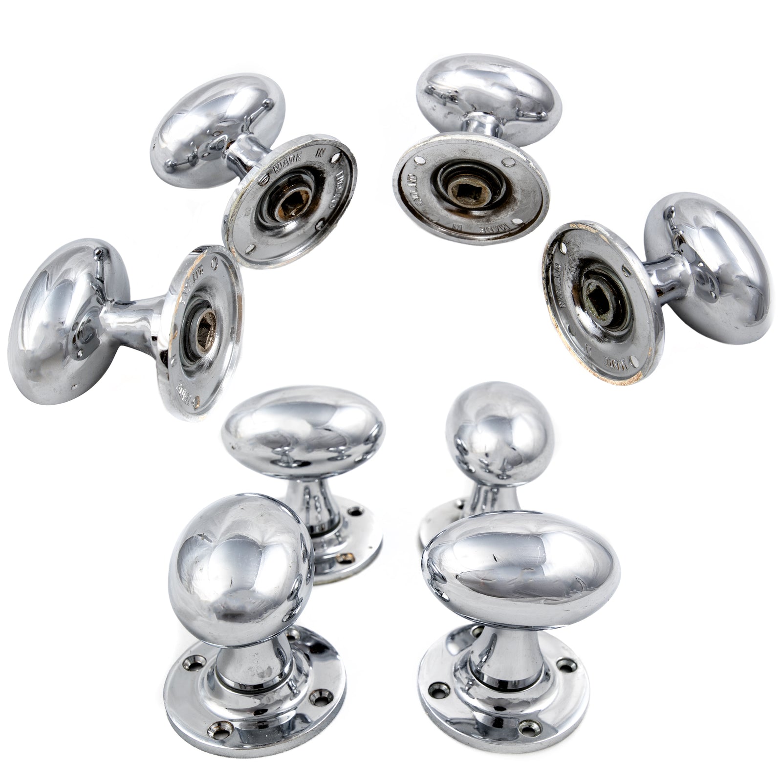 Edwardian Style Chrome Door Knobs (Large Quantity, Various Sizes/Types) | The Architectural Forum