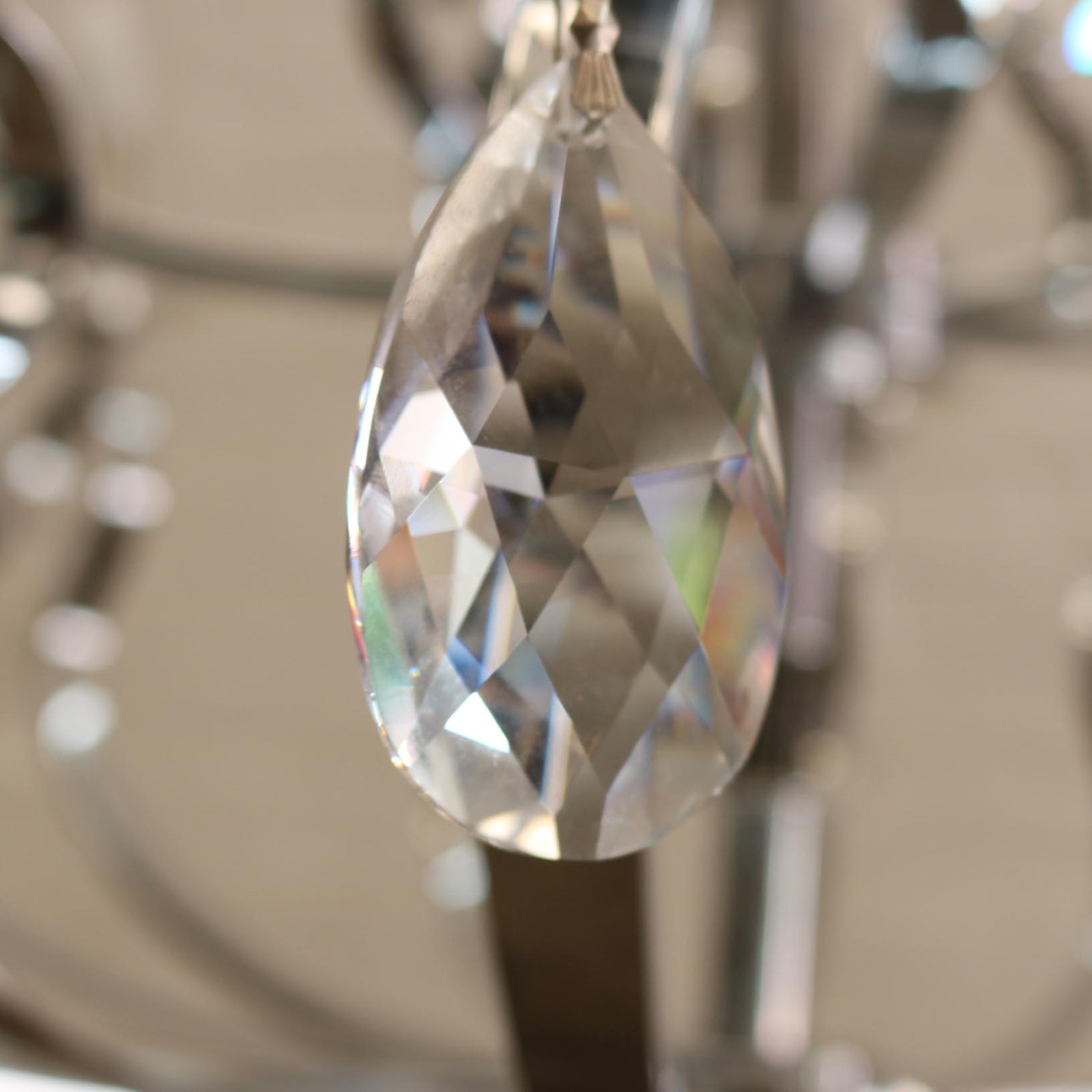 Chrome and Cut Glass Chandelier | The Architectural Forum