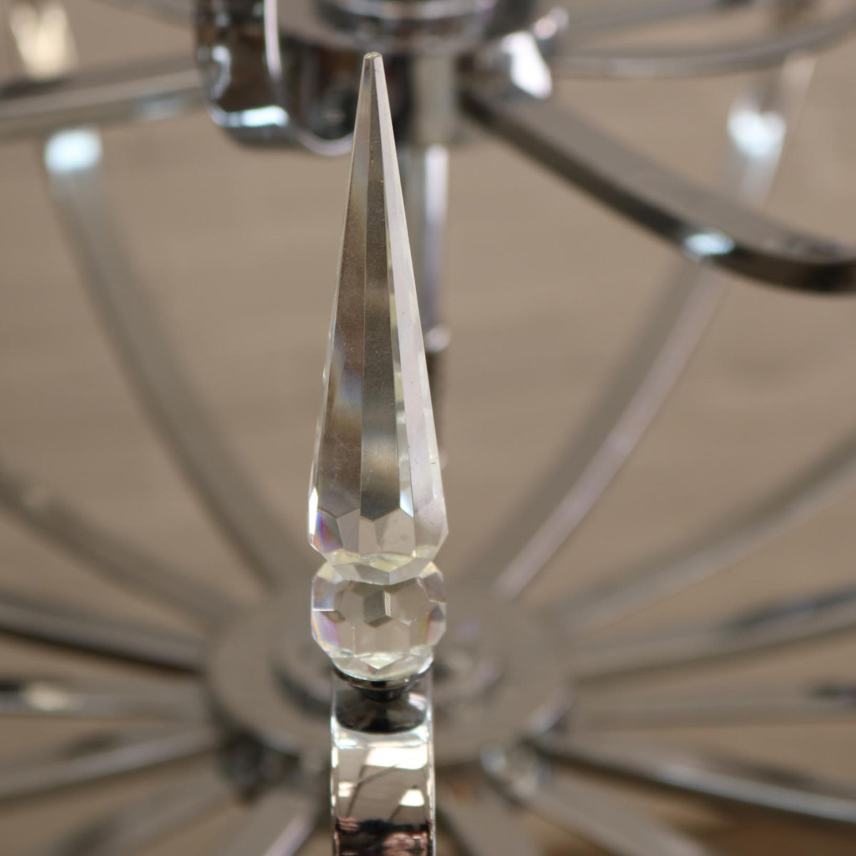 Chrome and Cut Glass Chandelier | The Architectural Forum