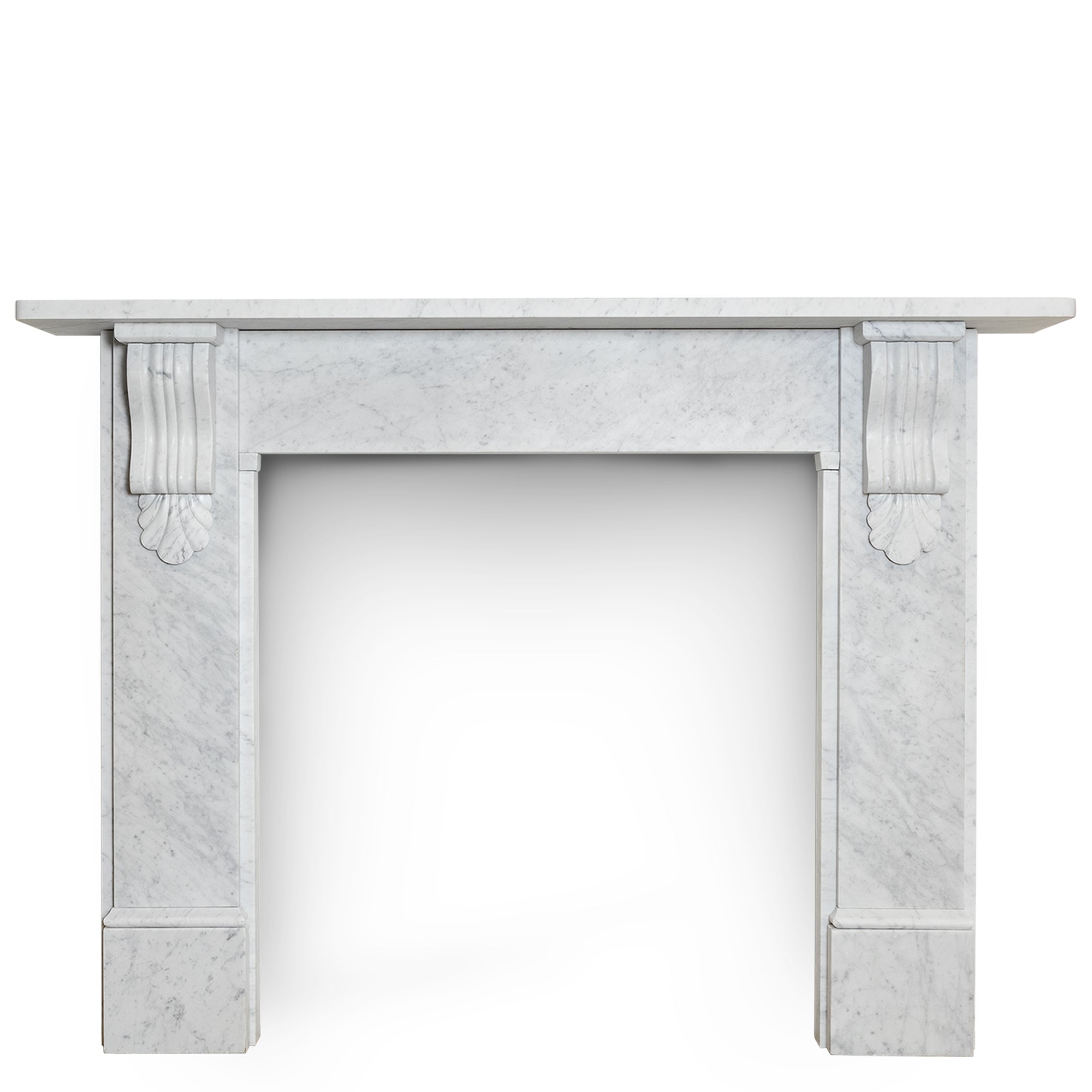 Bespoke Victorian Style Carrara Marble Fireplace Surround with Corbels | The Architectural Forum