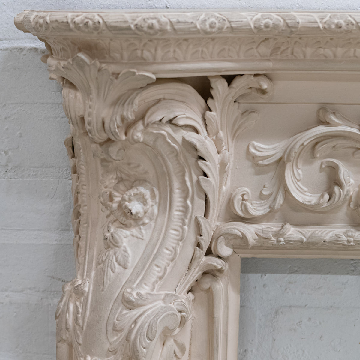 Antique Rococo Style Carved Wood &amp; Gesso Surround | The Architectural Forum