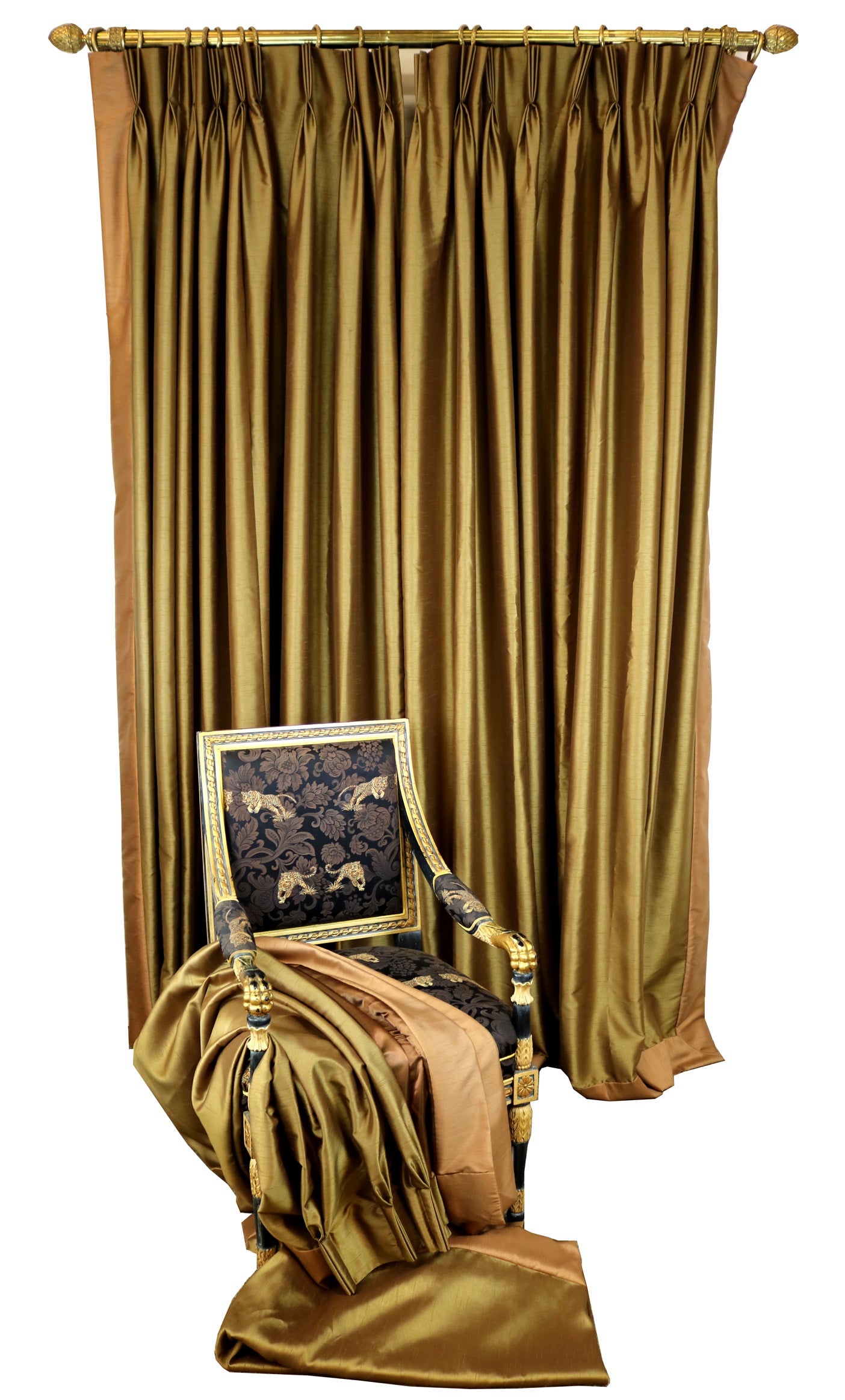 Brushed Silk Bronze Curtains | The Architectural Forum