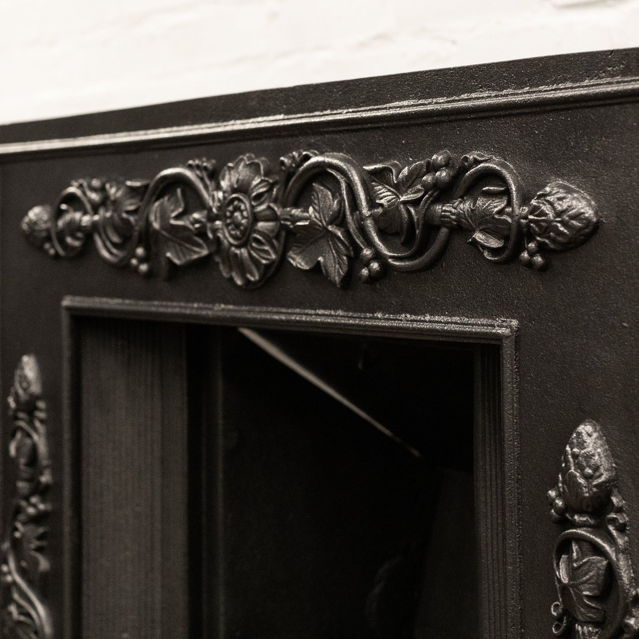 Antique Ornate Georgian Cast Iron Hob Grate - The Architectural Forum